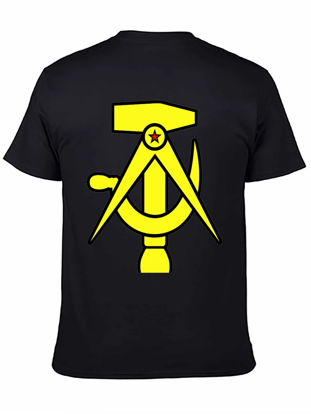 Hammer Compass and Sickle Black T-Shirt product image 4