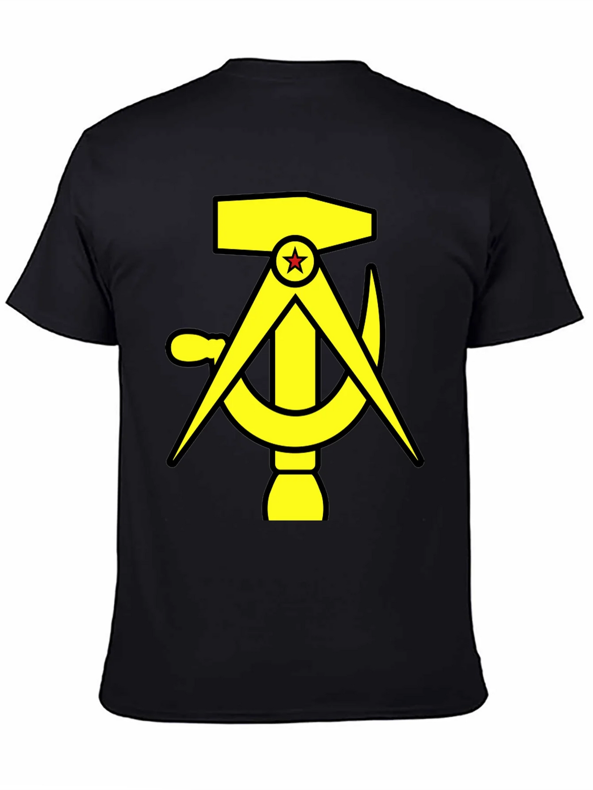 Hammer Compass and Sickle Black T-Shirt product image 4