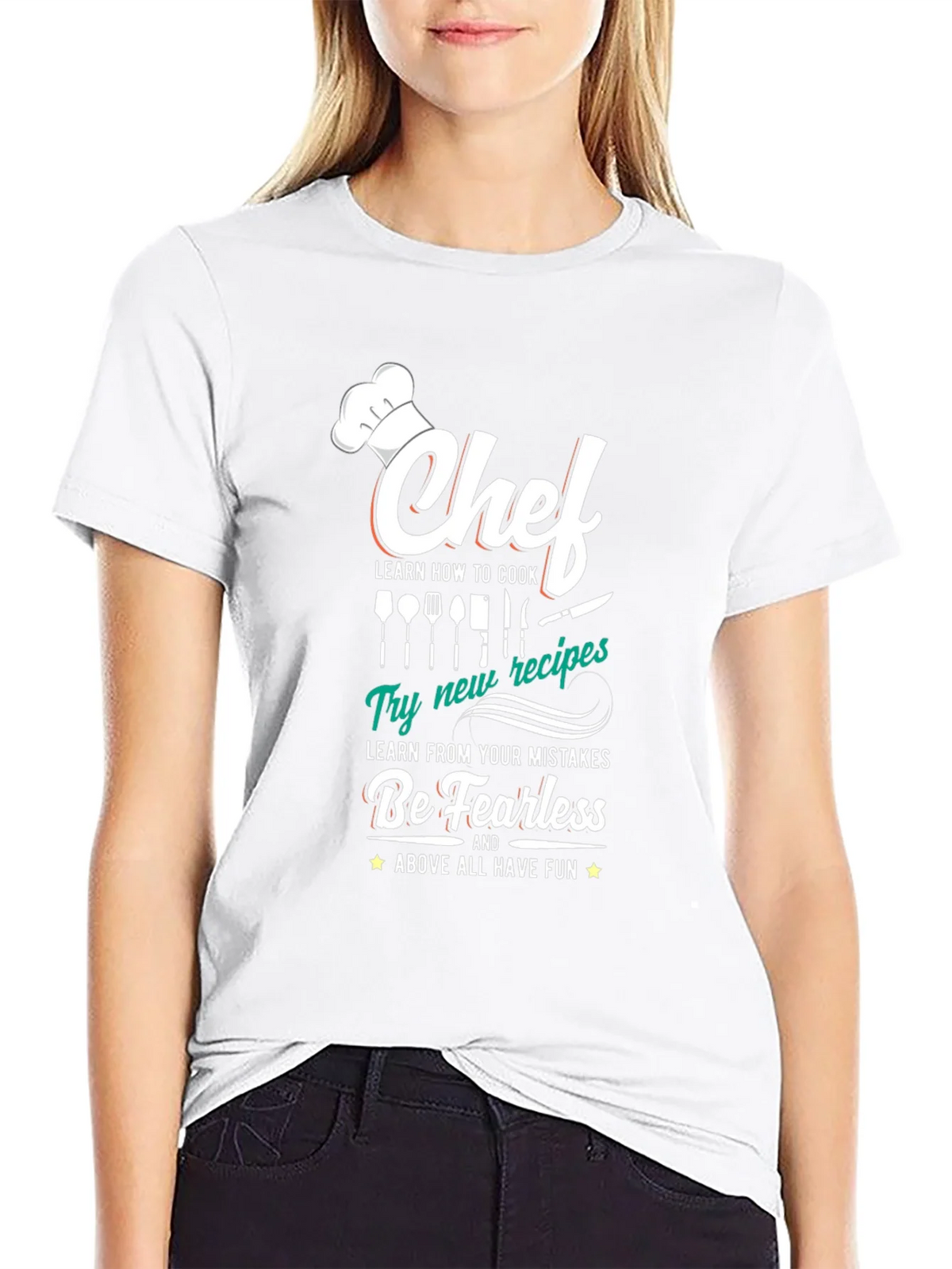 Chef T-Shirt: Cook Learn Be Fearless