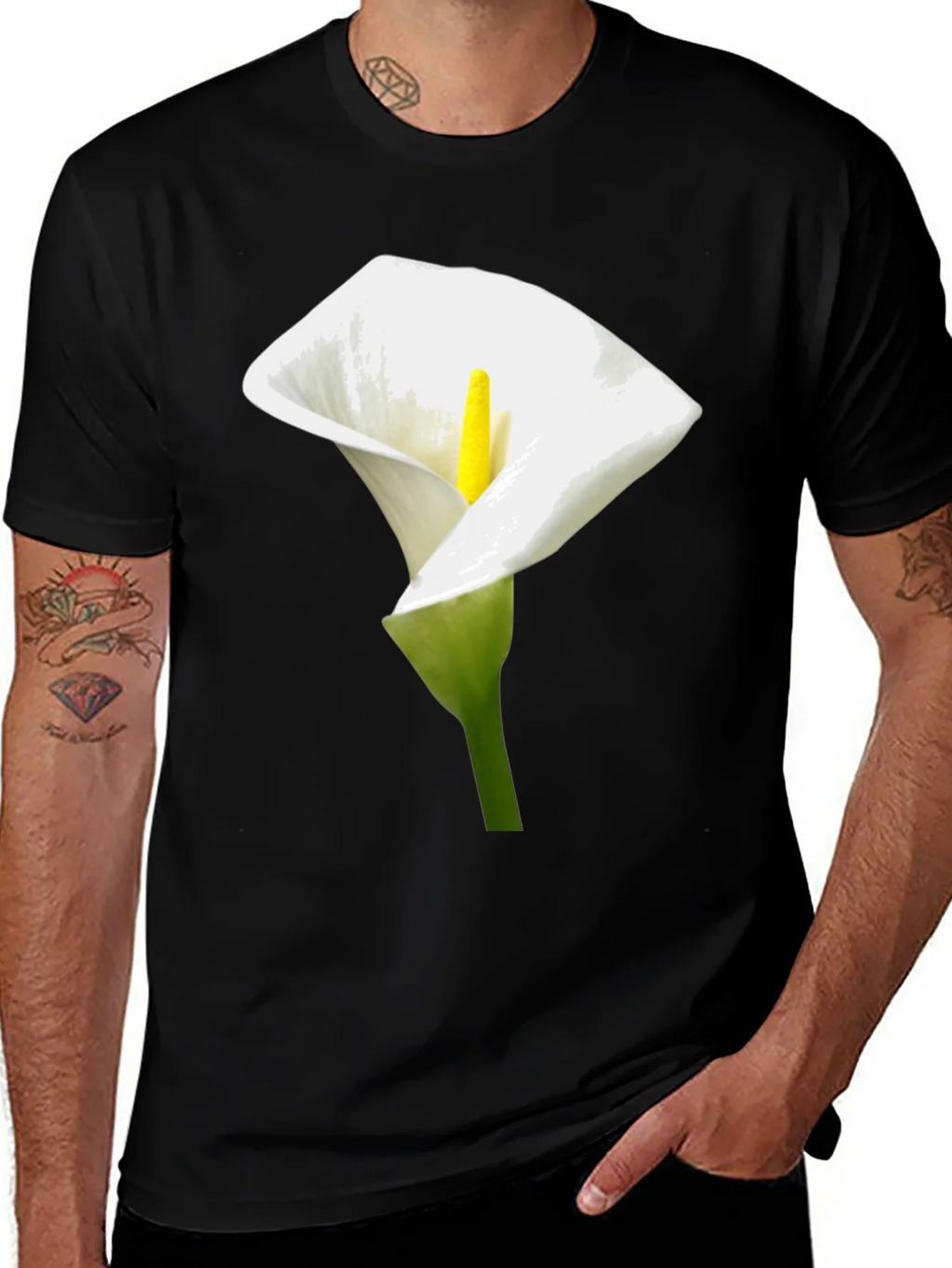 Calla Lily Graphic Tee - Elegant Floral Design product image 1