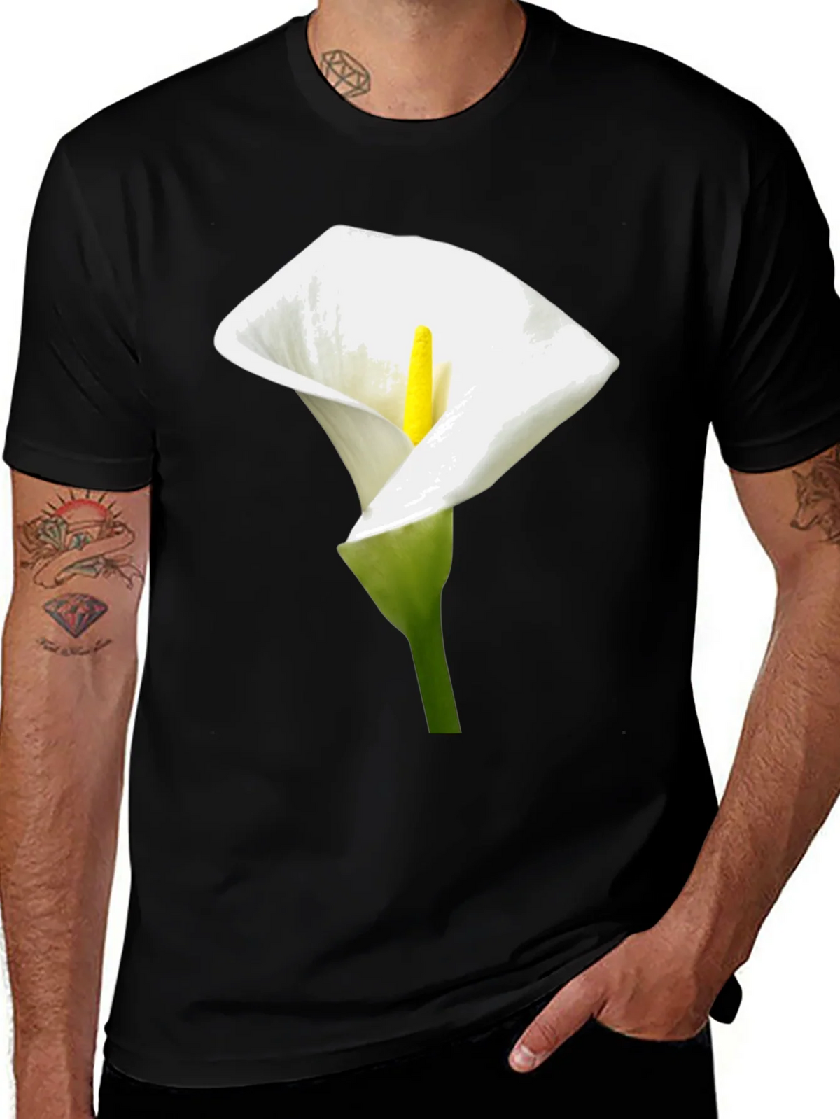 Calla Lily Graphic Tee - Elegant Floral Design product image 1