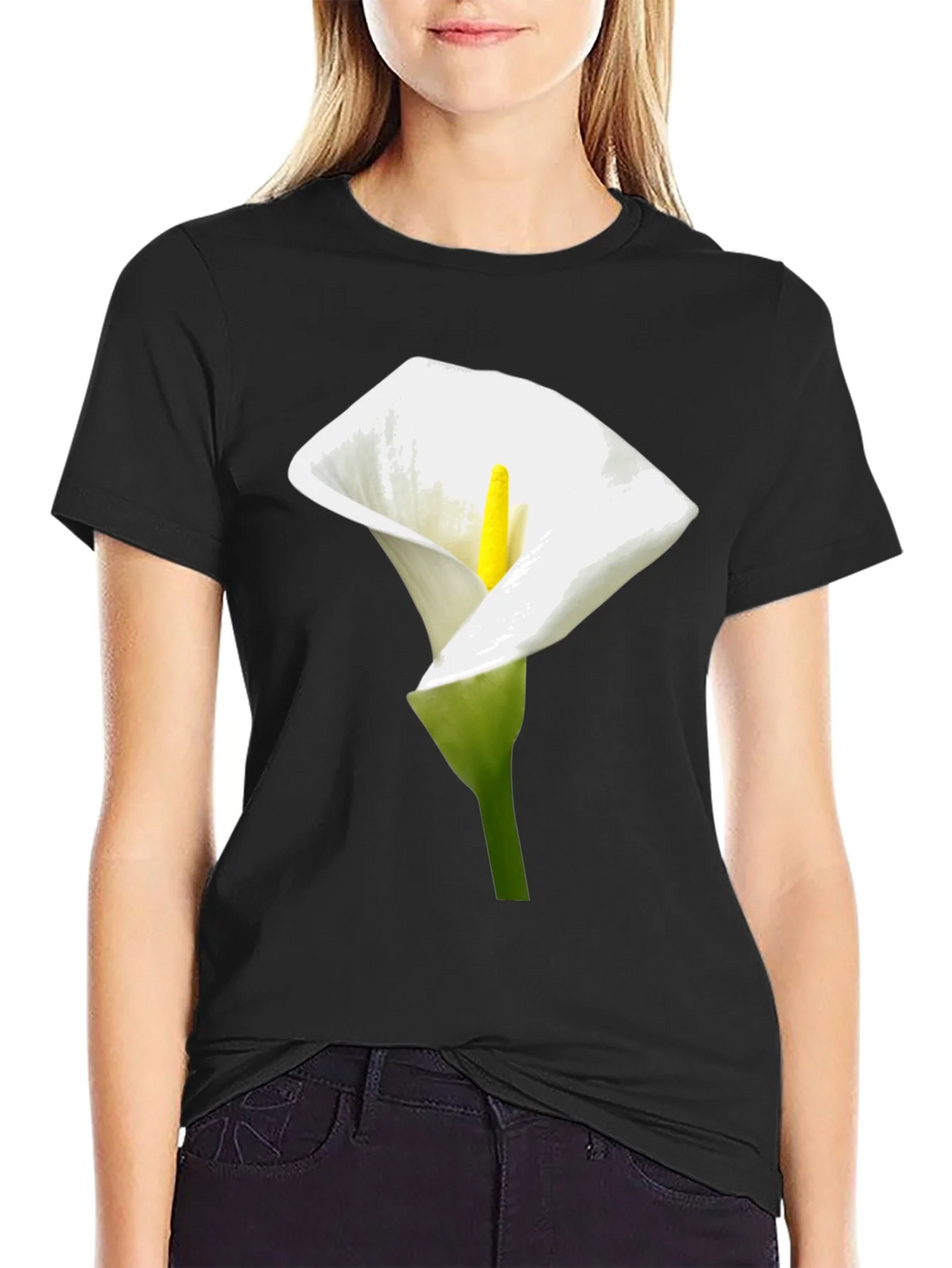 Calla Lily Graphic Tee - Elegant Floral Design product image 2