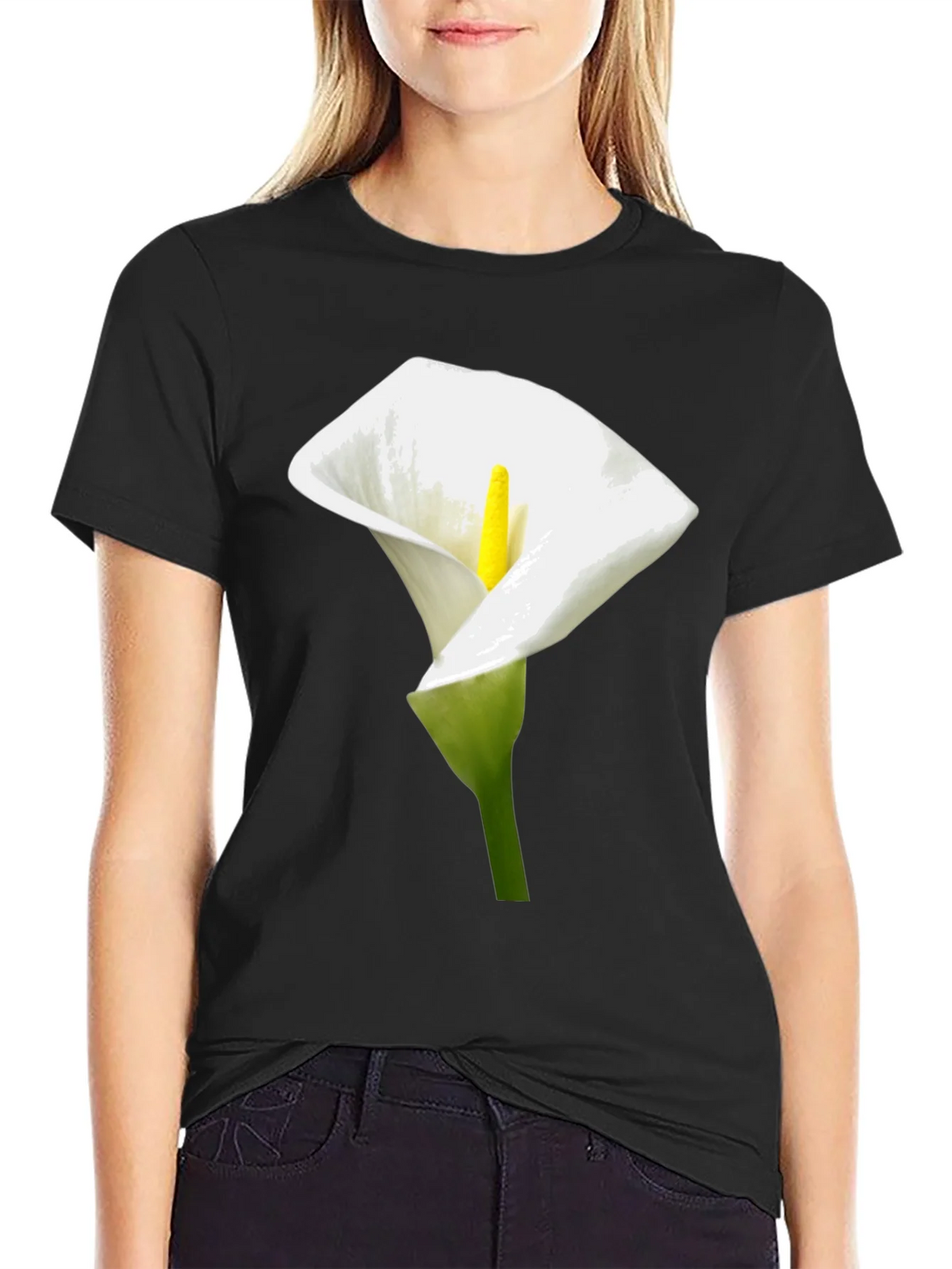 Calla Lily Graphic Tee - Elegant Floral Design product image 2