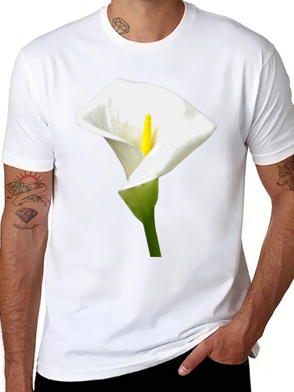 Calla Lily Graphic Tee - Elegant Floral Design product image 7