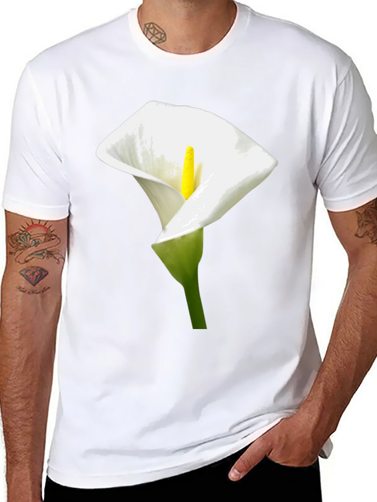 Calla Lily Graphic Tee - Elegant Floral Design product image 7