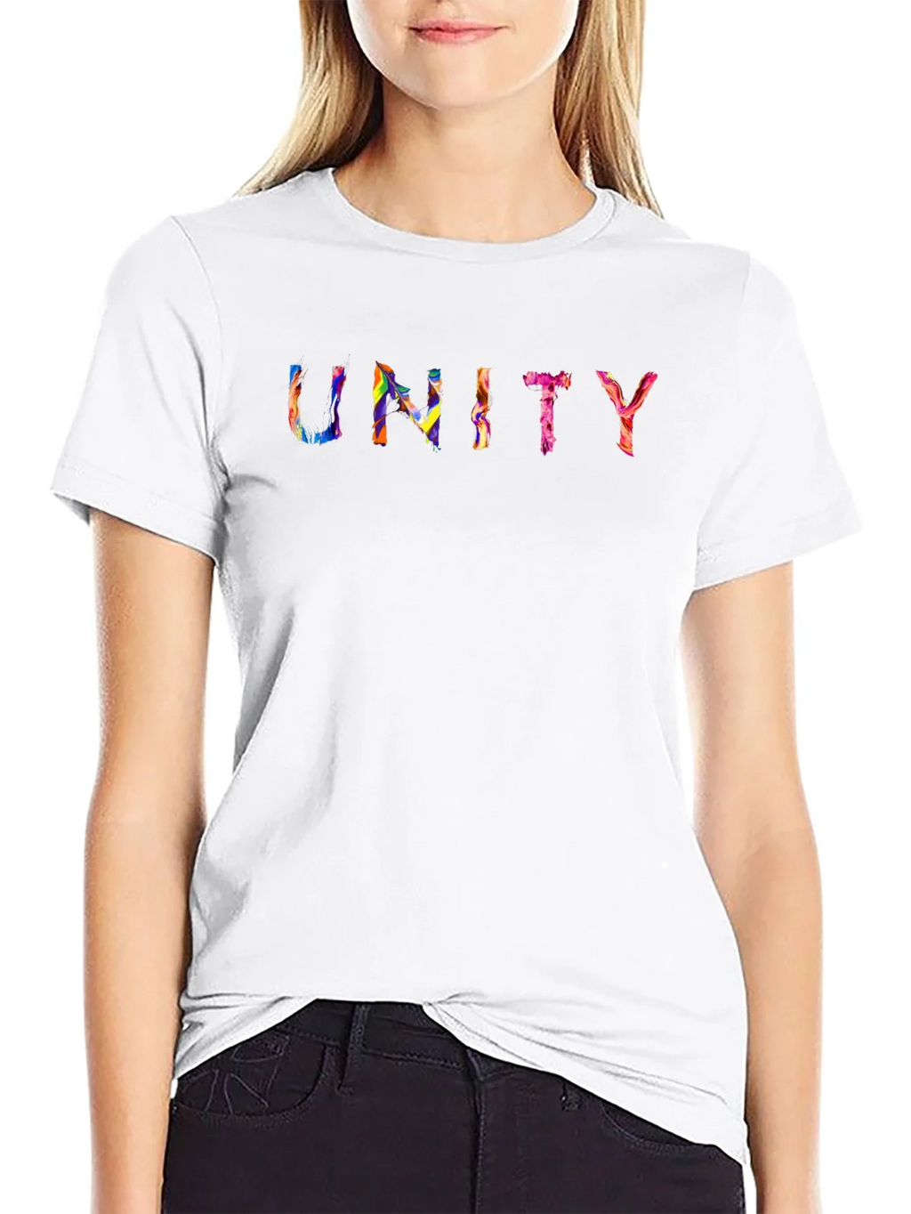 Unity Rainbow Graphic Black T-Shirt product image 8