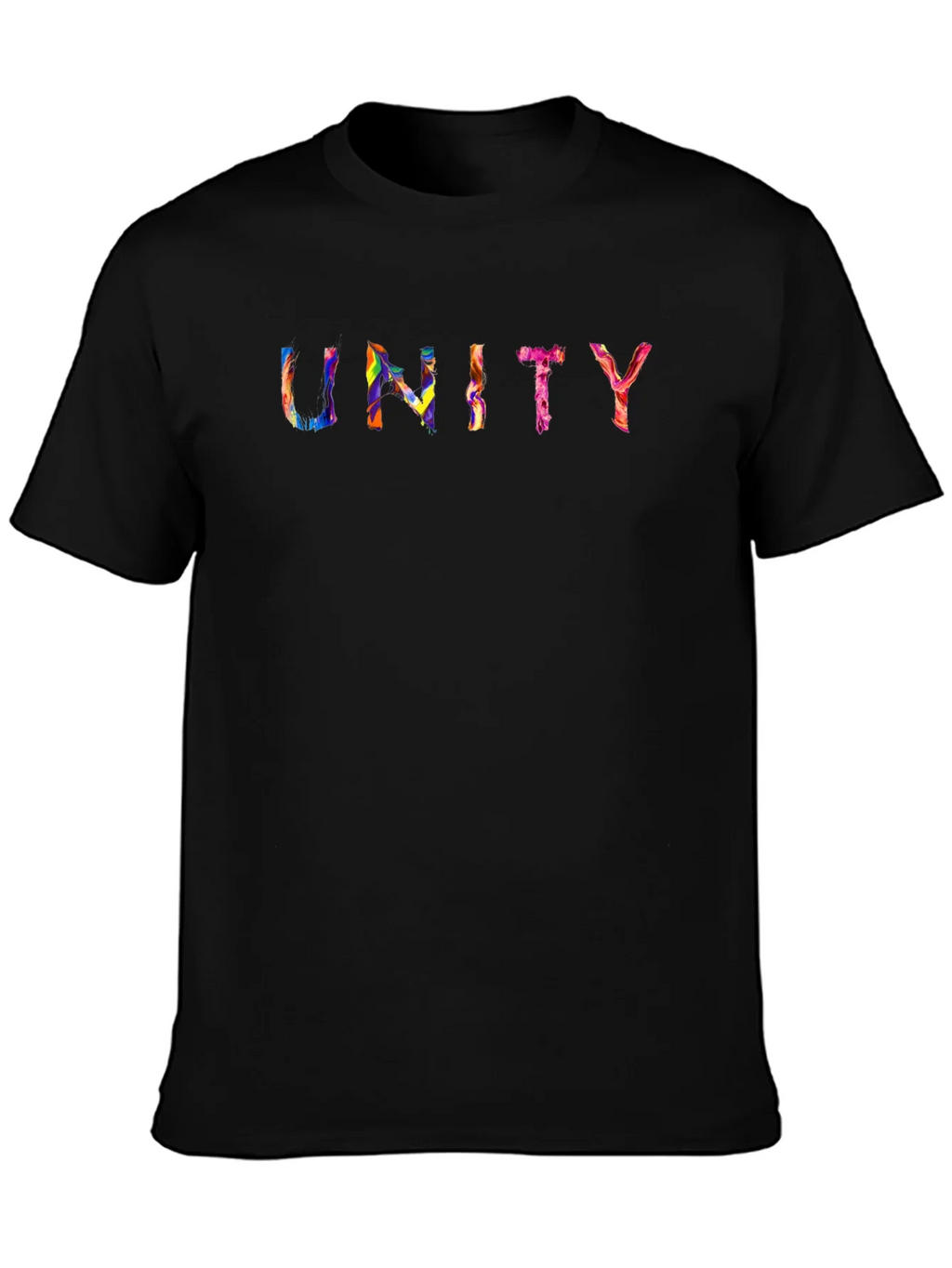 Unity Rainbow Graphic Black T-Shirt product image 3
