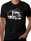 Truck and Mountain Graphic Tee - Black product image 1
