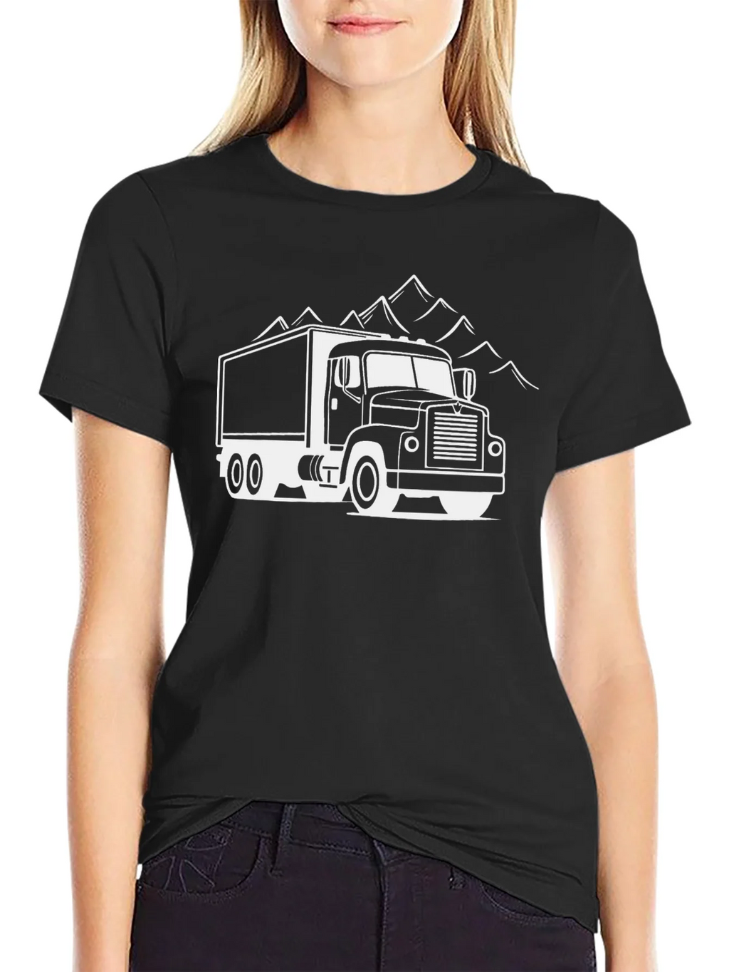 Truck and Mountain Graphic Tee - Black product image 2