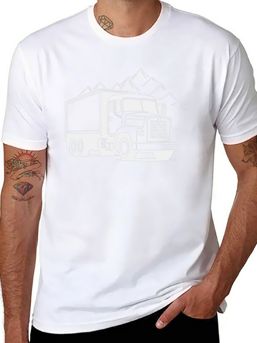 Truck and Mountain Graphic Tee - Black product image 7