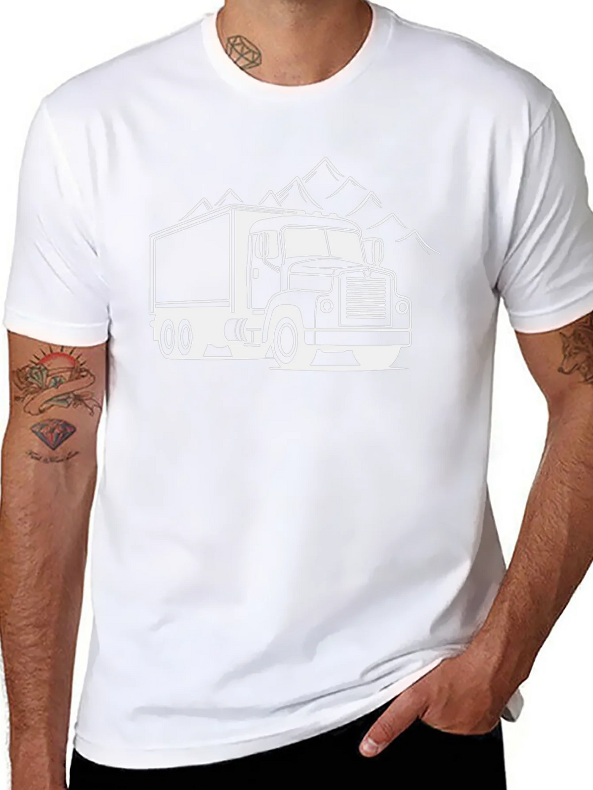Truck and Mountain Graphic Tee - Black product image 7