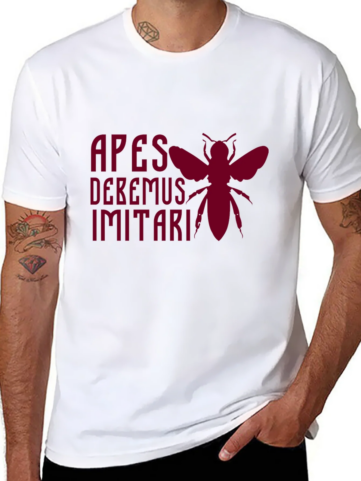 Apes Debemus Imitari Bee Graphic T-Shirt product image 7