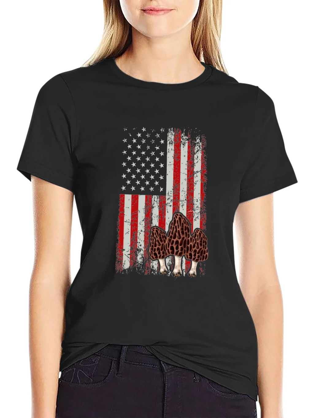 American Flag Morel Mushroom Graphic T-Shirt product image 2