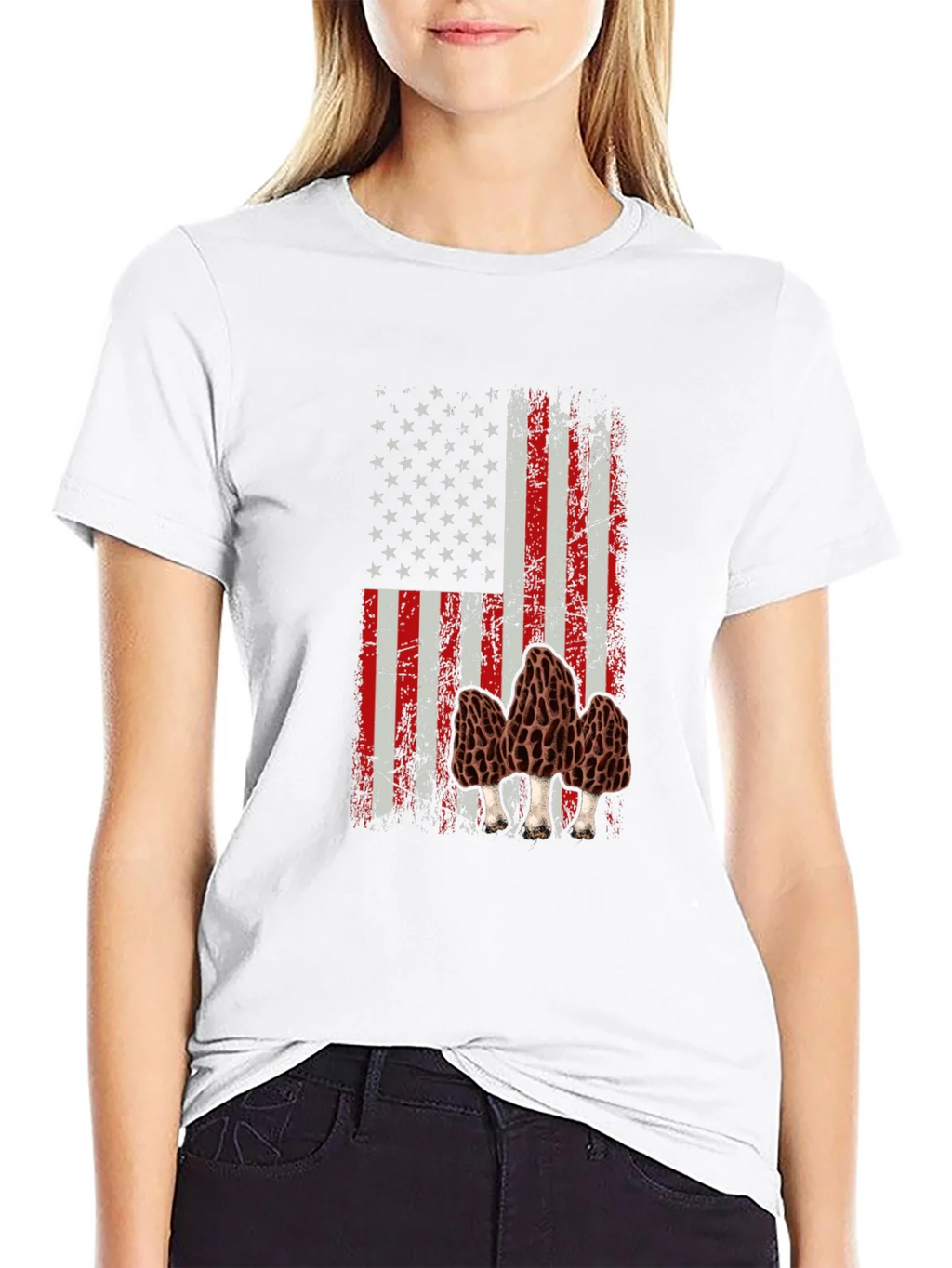 American Flag Morel Mushroom Graphic T-Shirt product image 8