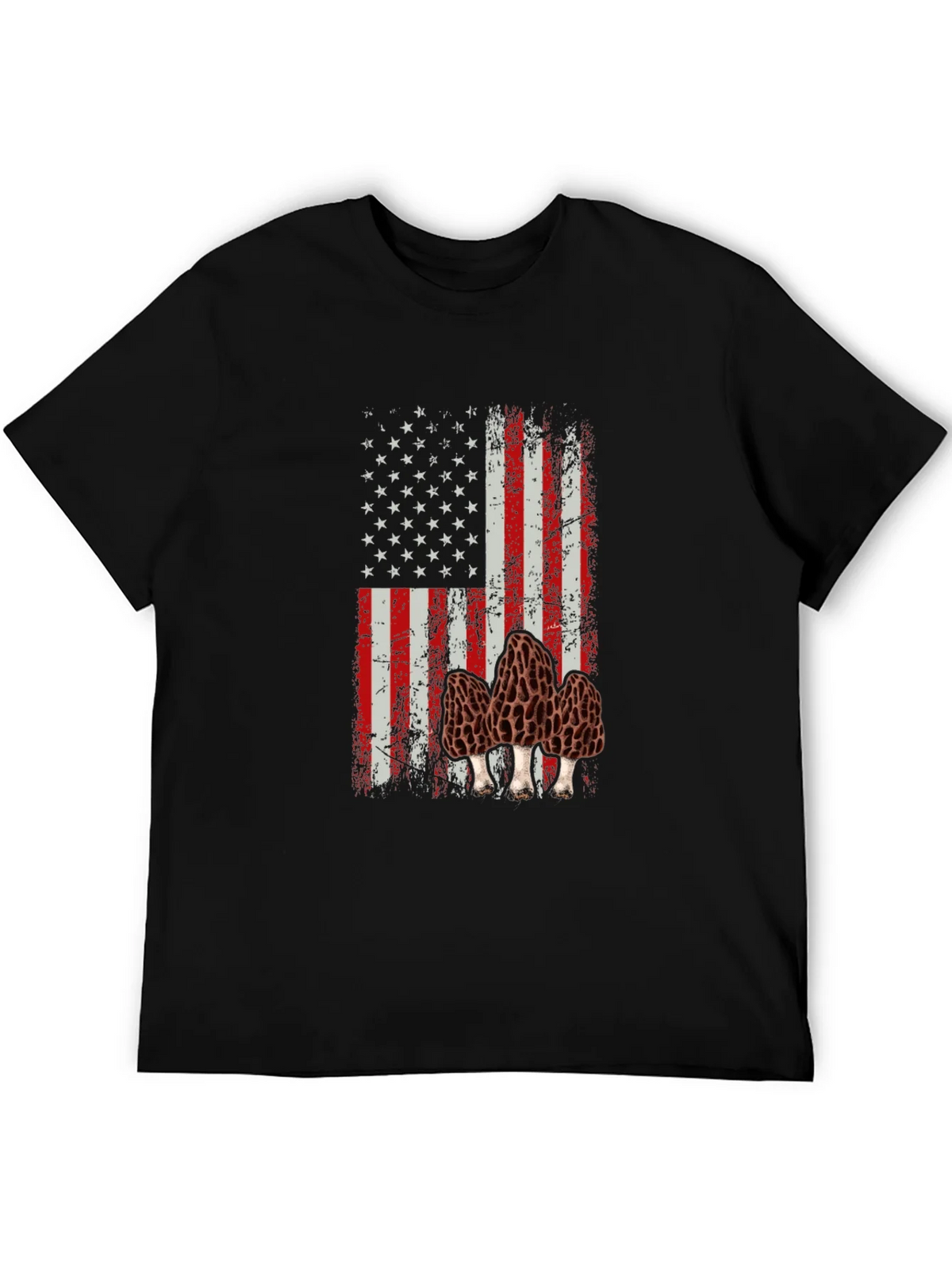 American Flag Morel Mushroom Graphic T-Shirt product image 5
