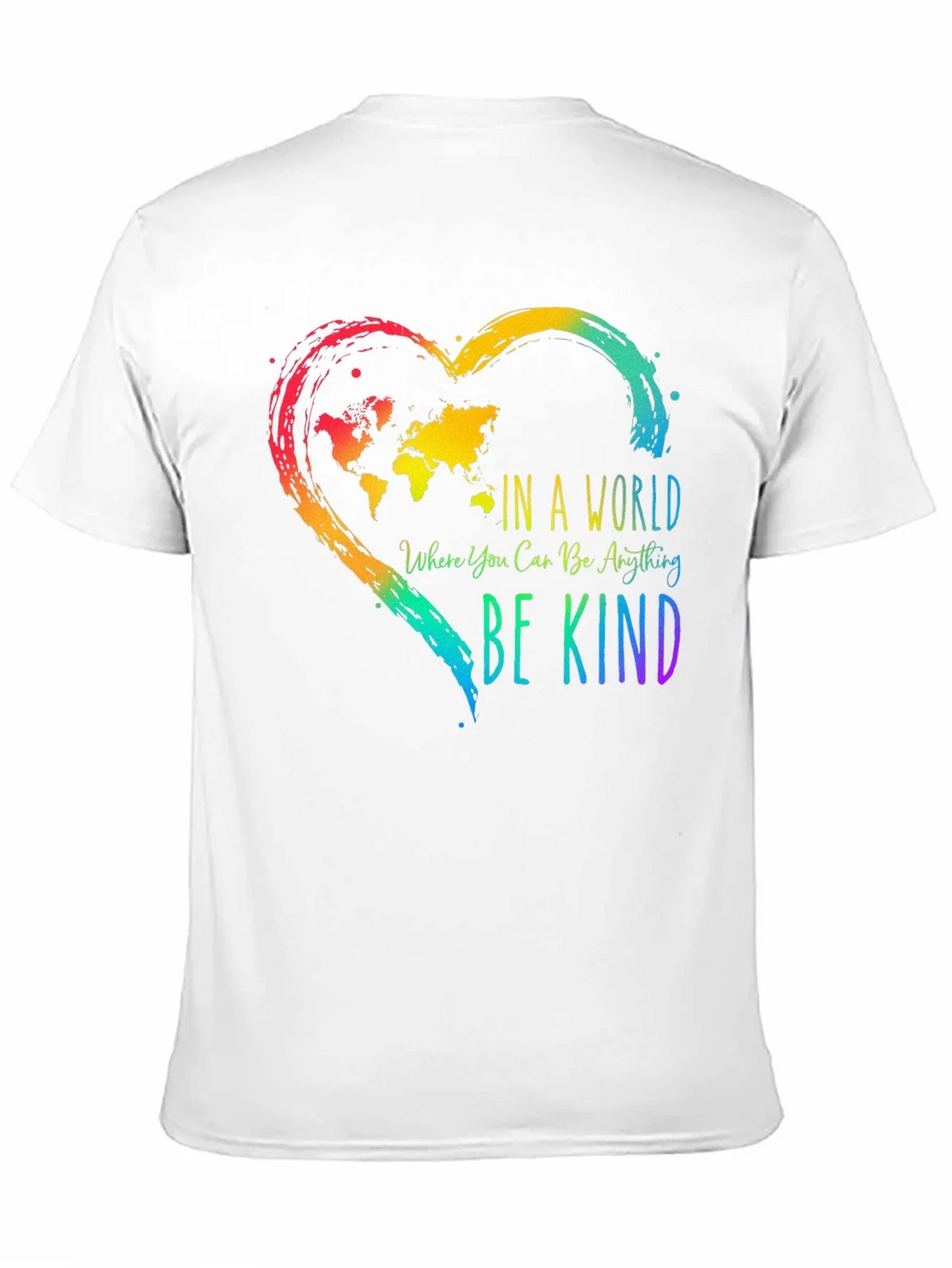 Be Kind World Map Heart T-Shirt - Kindness Matters product image 10