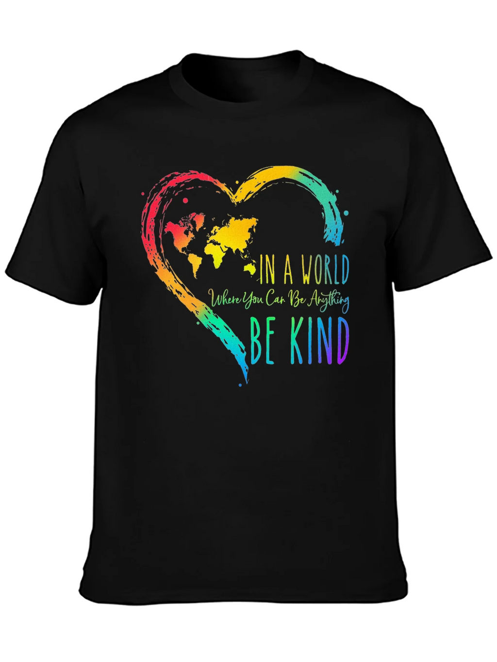 Be Kind World Map Heart T-Shirt - Kindness Matters product image 3