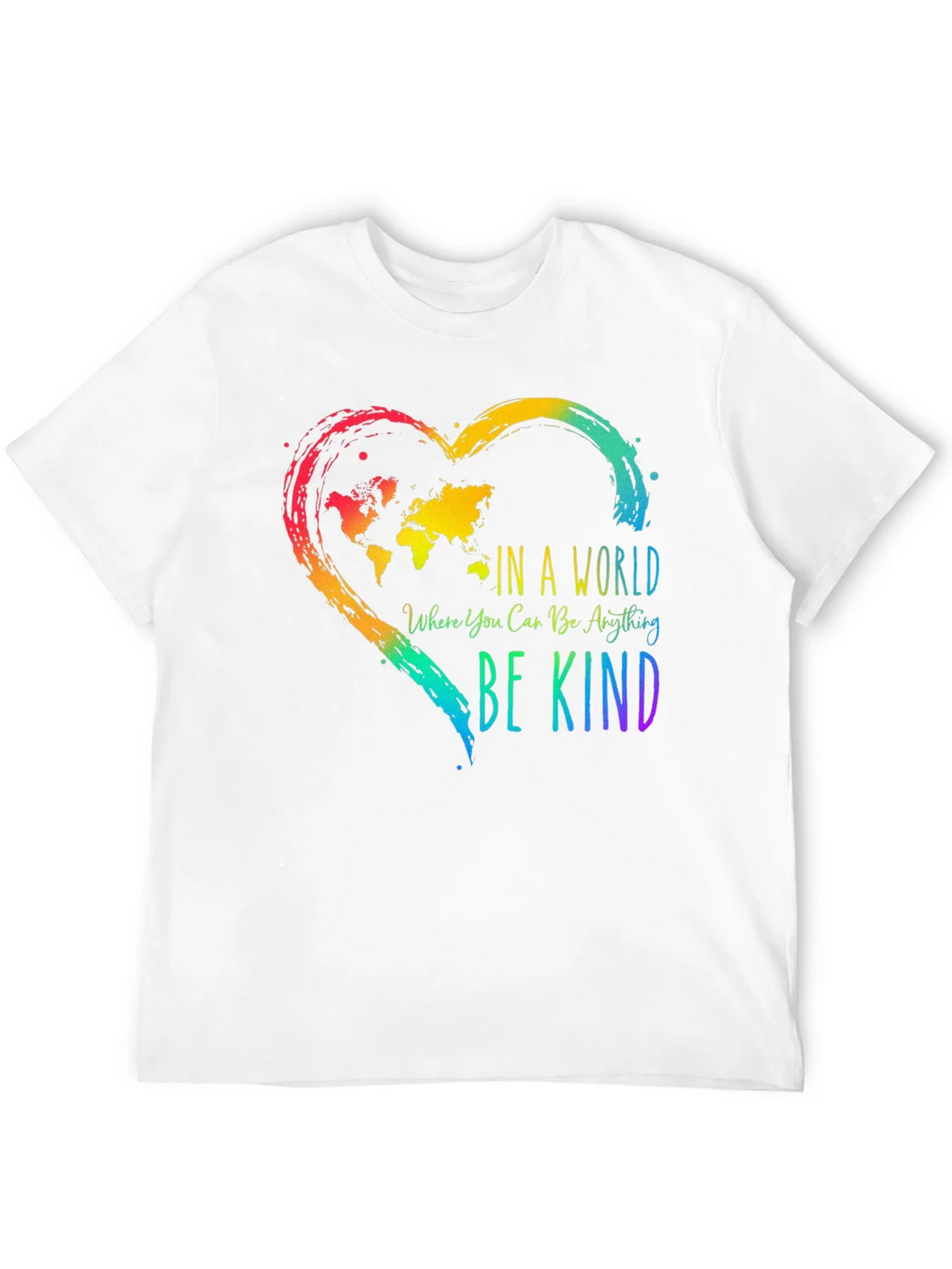 Be Kind World Map Heart T-Shirt - Kindness Matters product image 11