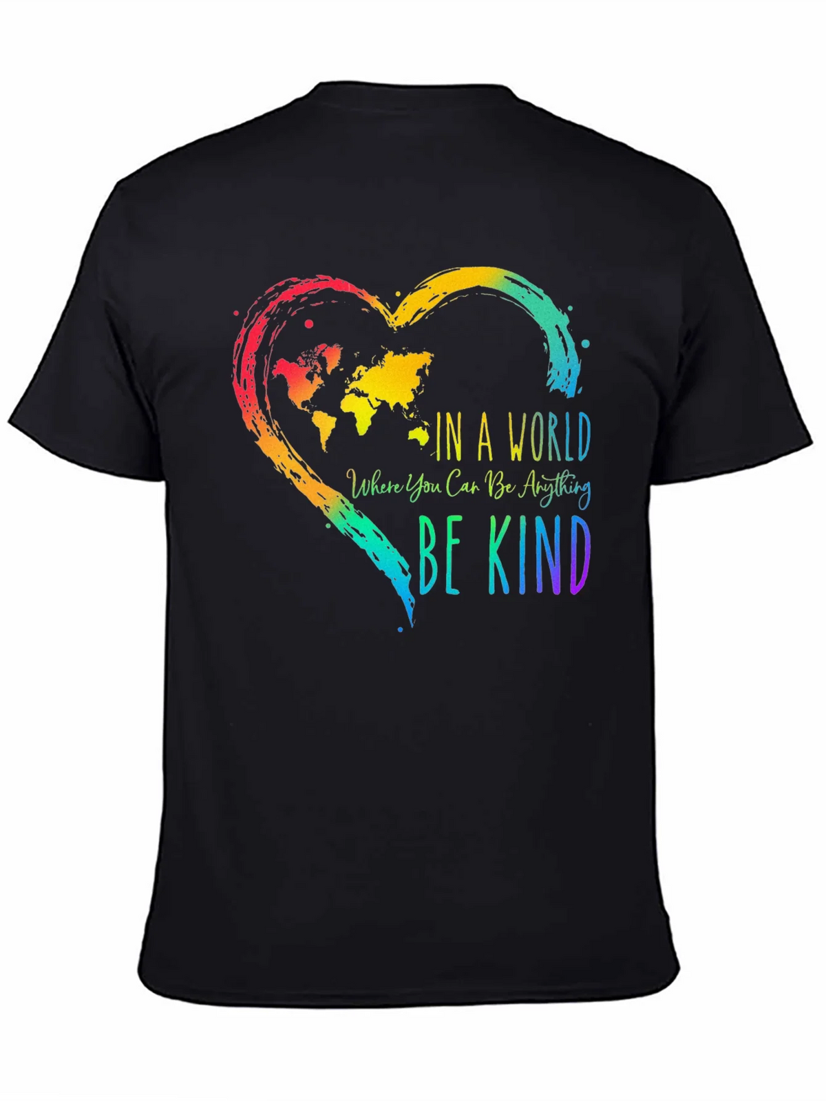 Be Kind World Map Heart T-Shirt - Kindness Matters product image 4