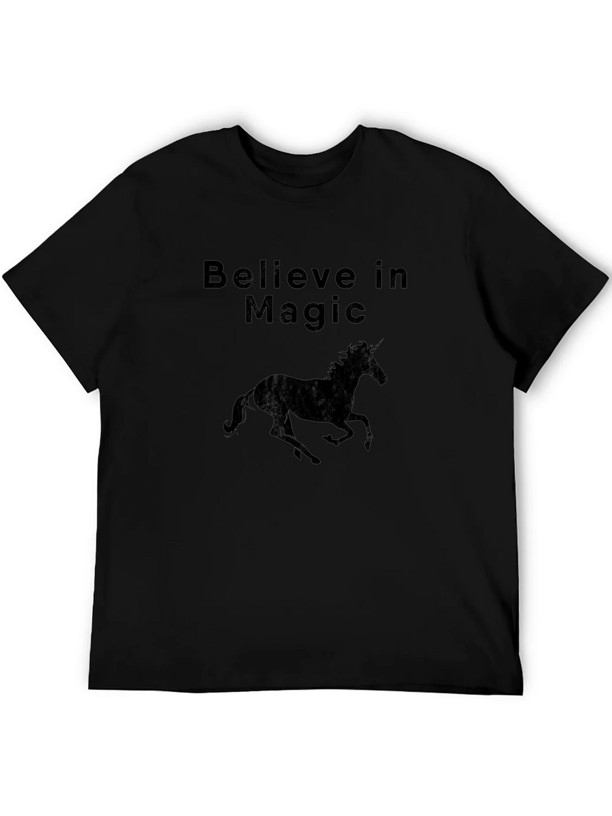Believe in Magic Unicorn Graphic Tee - Black product image 5