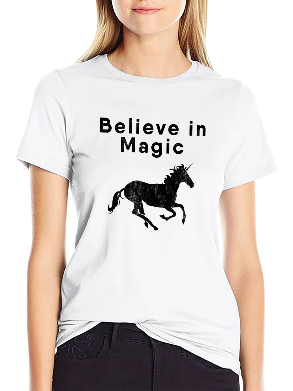 Believe in Magic Unicorn Graphic Tee - Black product image 8