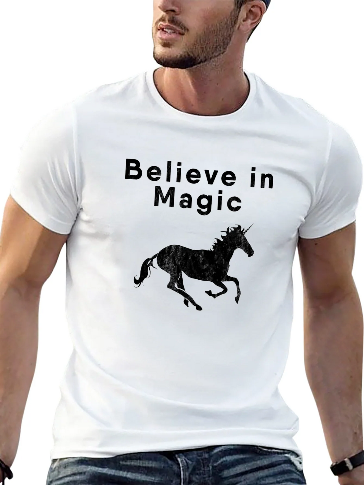 Believe in Magic Unicorn Graphic Tee - Black product image 12