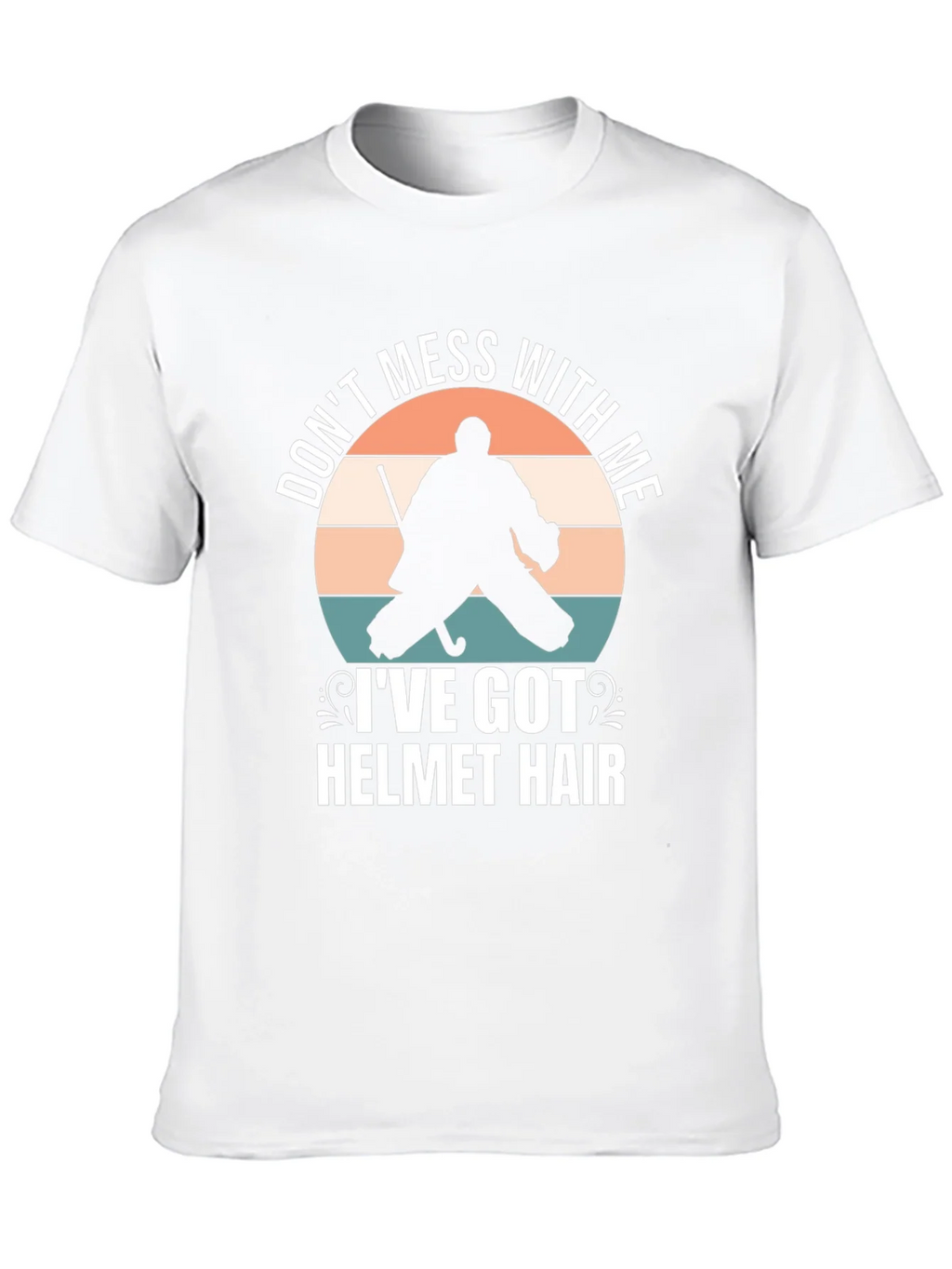 Hockey Goalie Helmet Hair T-Shirt product image 9