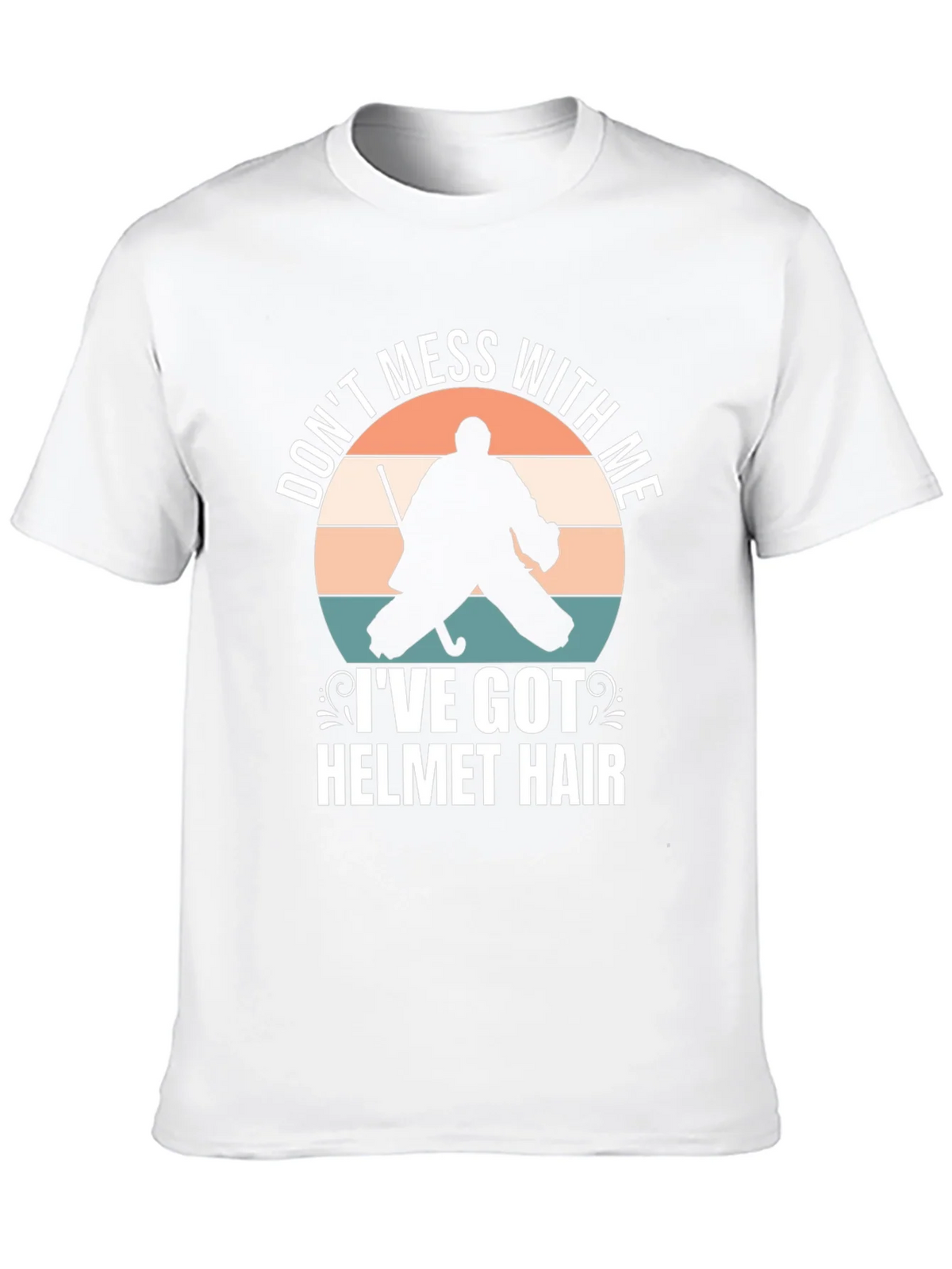 Hockey Goalie Helmet Hair T-Shirt product image 9