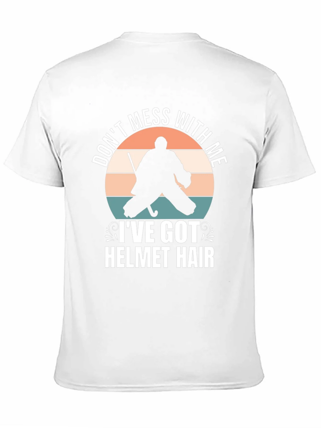 Hockey Goalie Helmet Hair T-Shirt product image 10