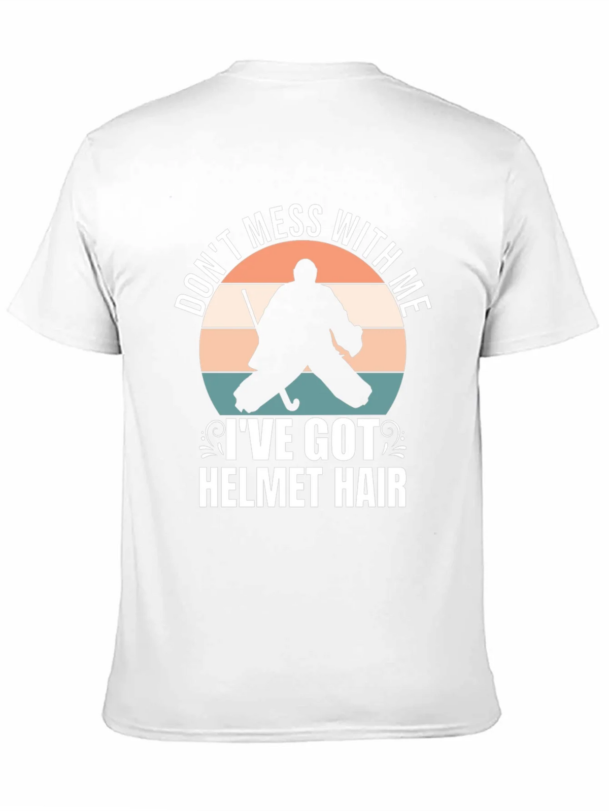 Hockey Goalie Helmet Hair T-Shirt product image 10