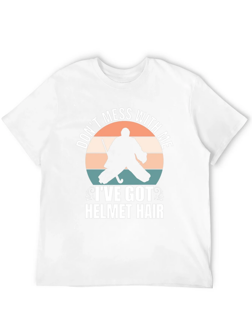 Hockey Goalie Helmet Hair T-Shirt product image 11