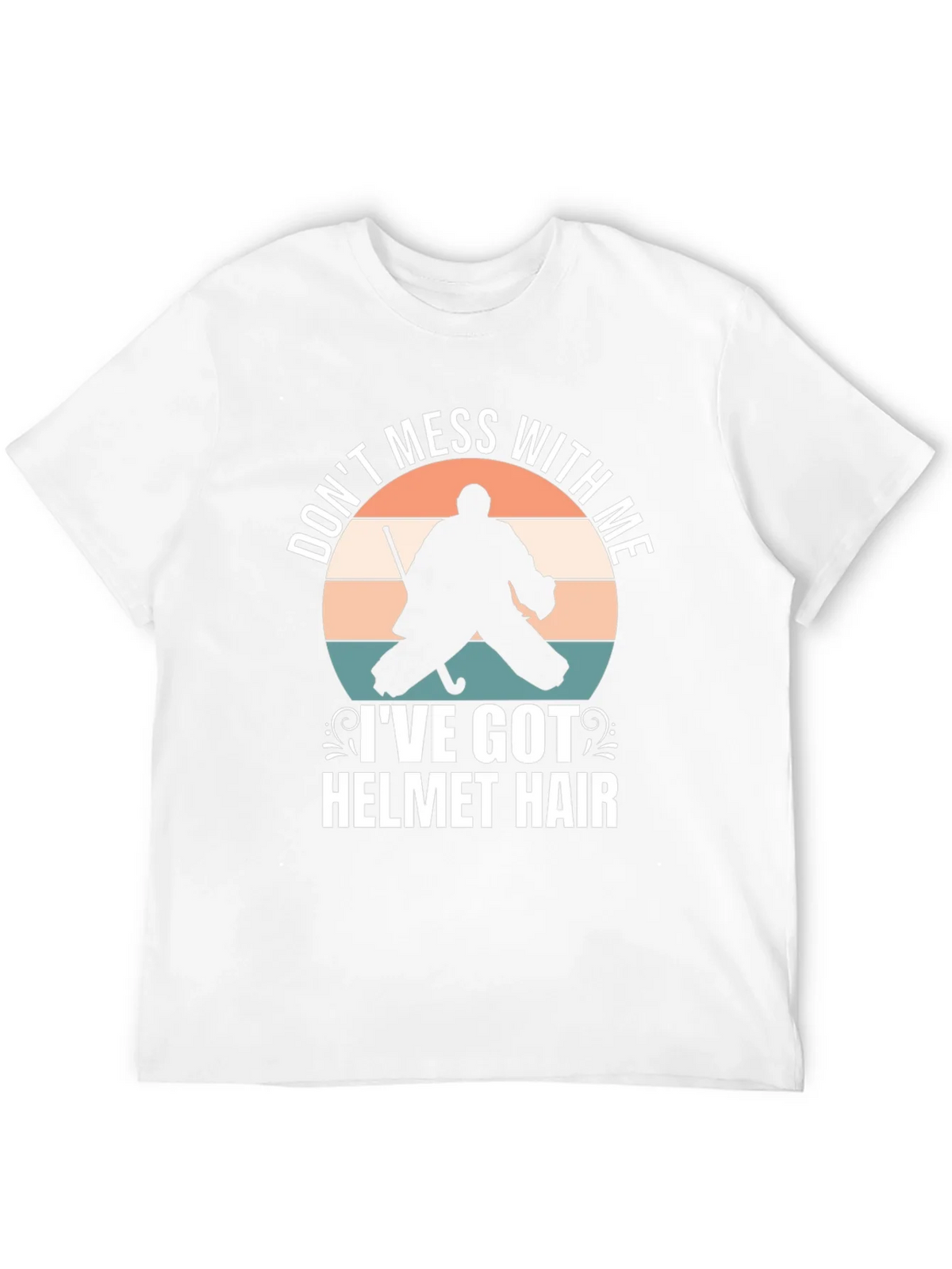 Hockey Goalie Helmet Hair T-Shirt product image 11