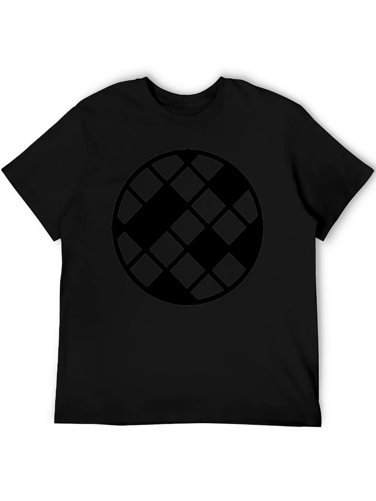 Geometric Patterned Black T-Shirt product image 5