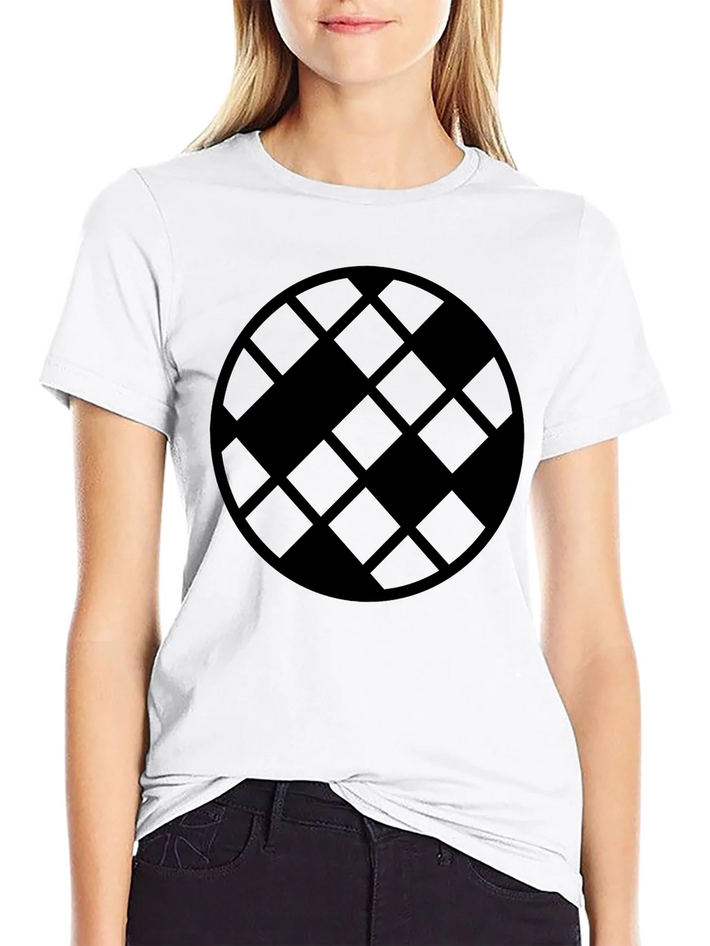 Geometric Patterned Black T-Shirt product image 8