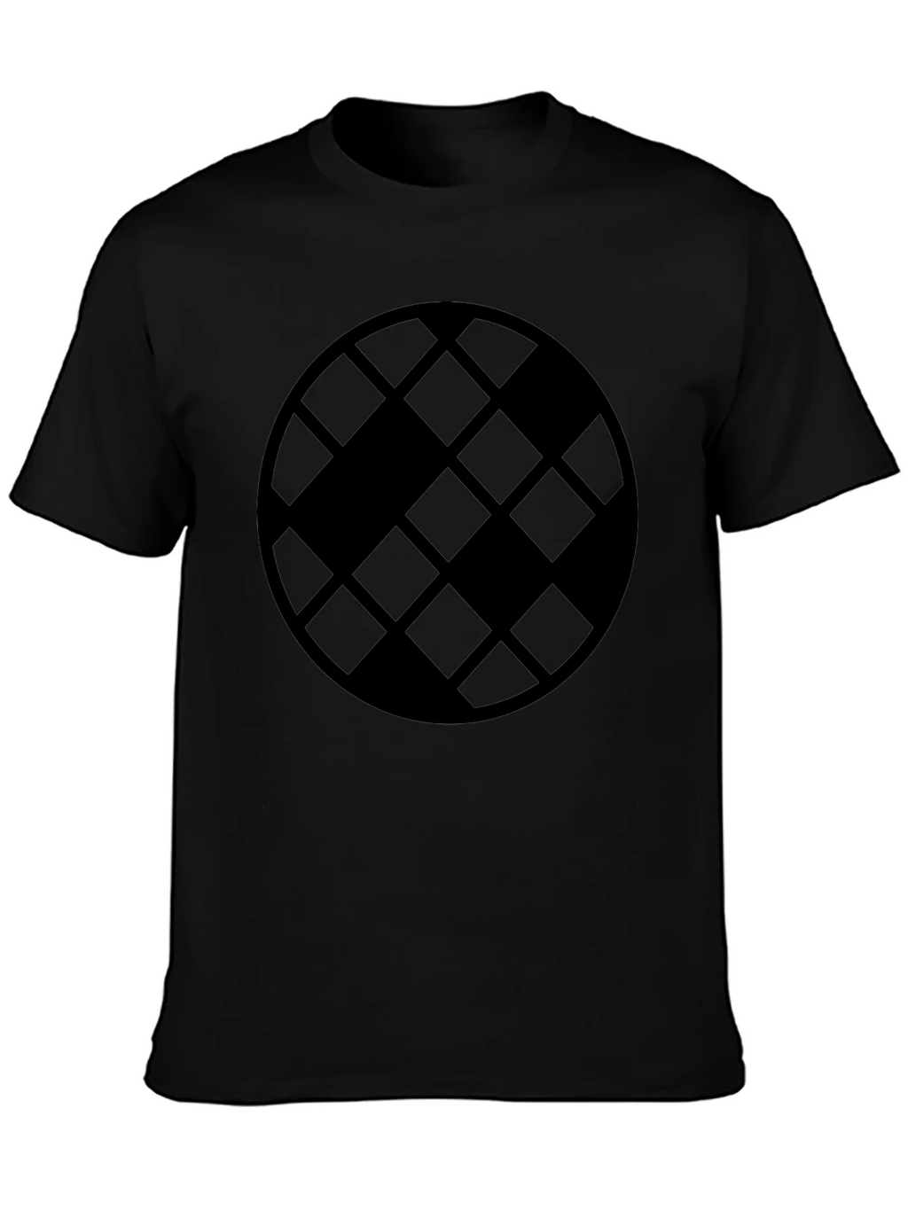 Geometric Patterned Black T-Shirt product image 3
