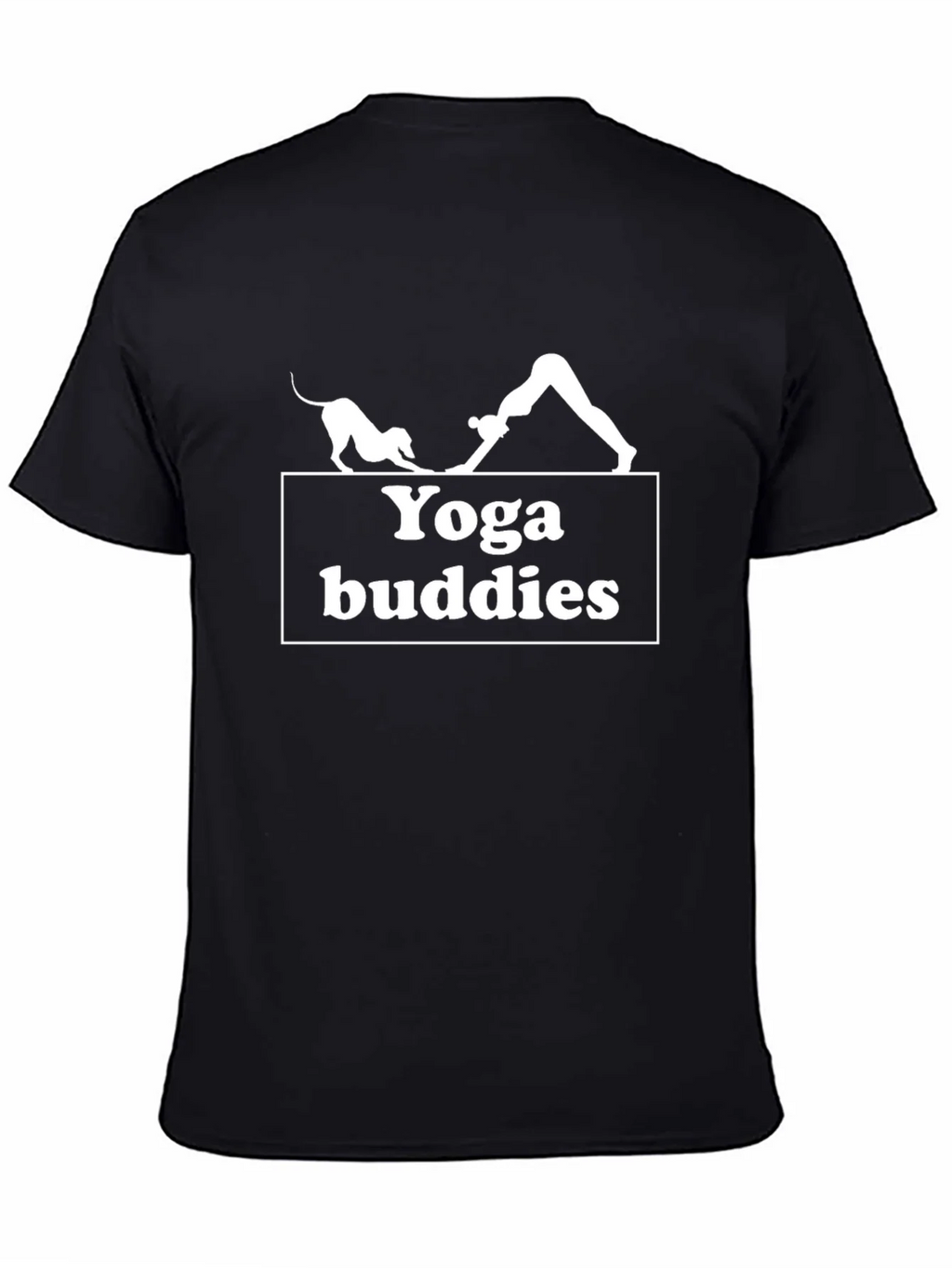 Yoga Buddies Graphic Tee - Black Cotton T-Shirt product image 4