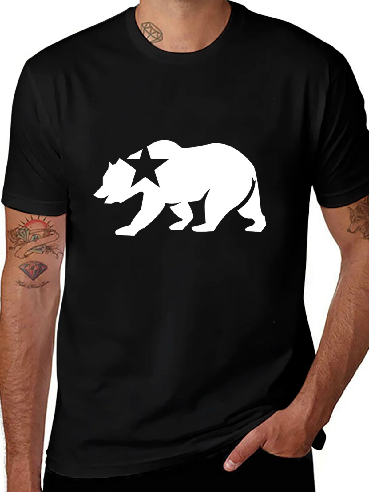 California Bear Graphic T-Shirt - Classic Black Tee product image 1
