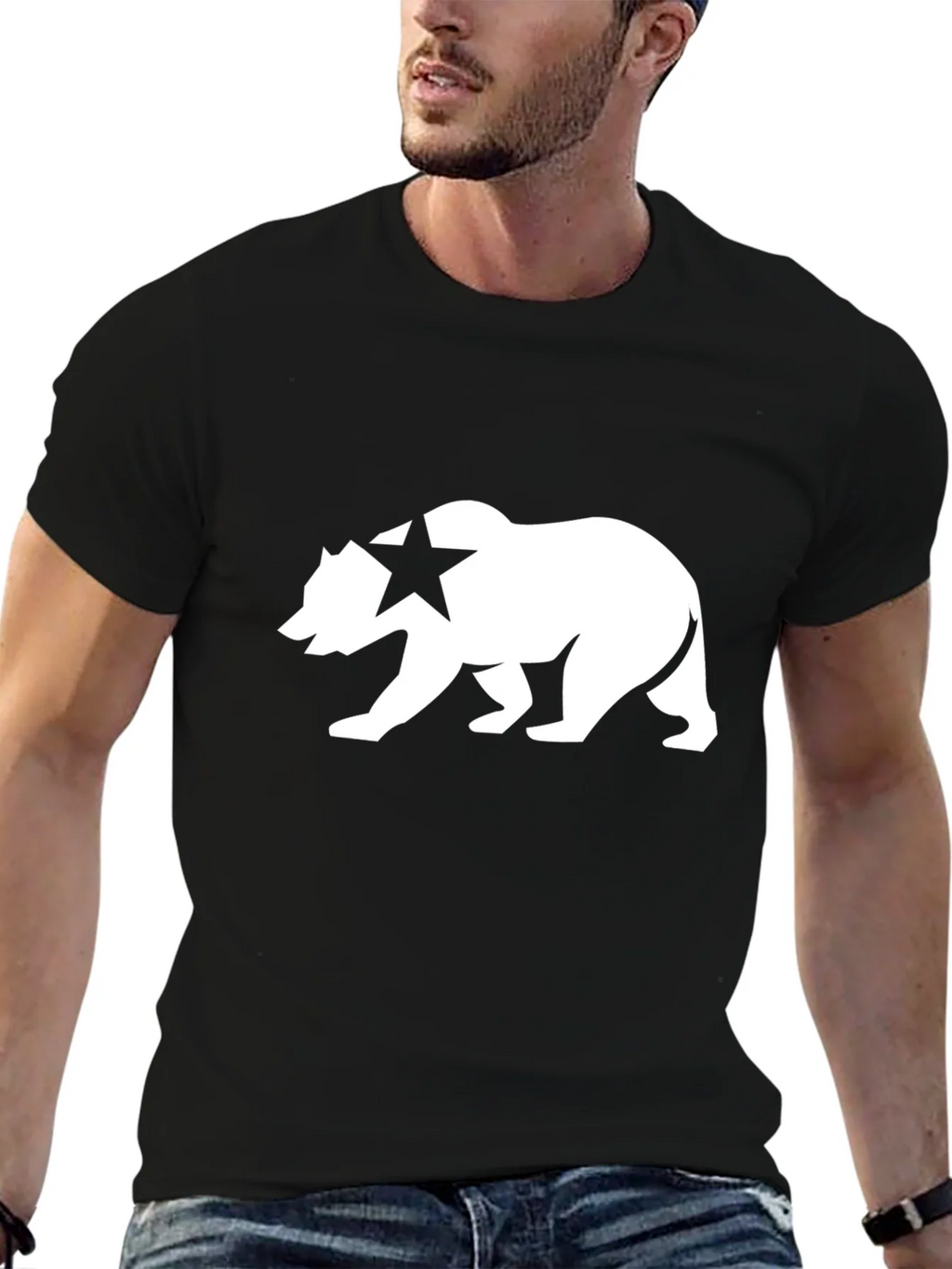 California Bear Graphic T-Shirt - Classic Black Tee product image 6