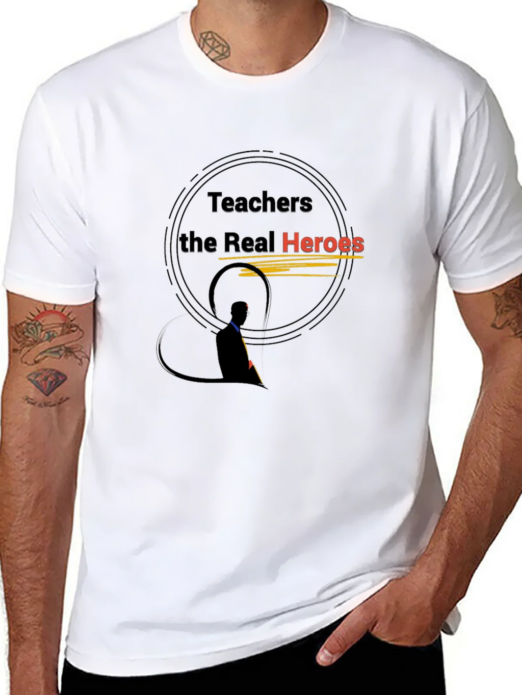 Teachers the Real Heroes Graphic Tee product image 7