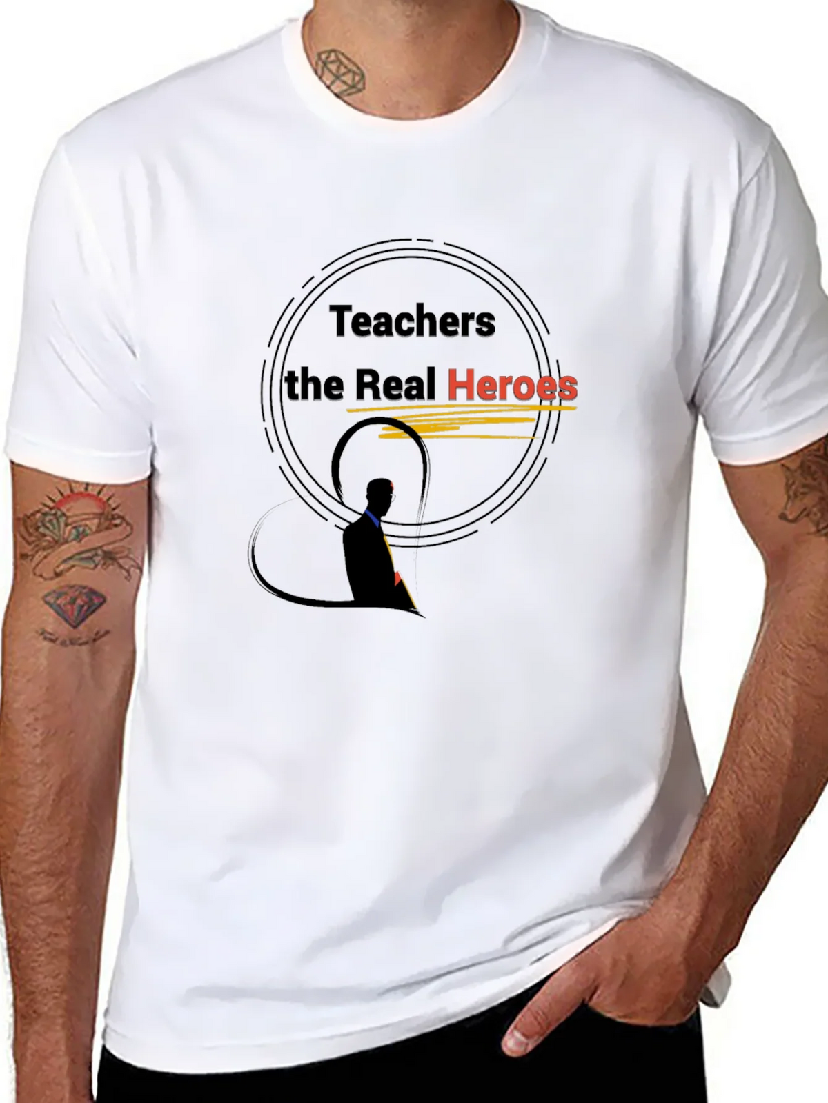 Teachers the Real Heroes Graphic Tee product image 7