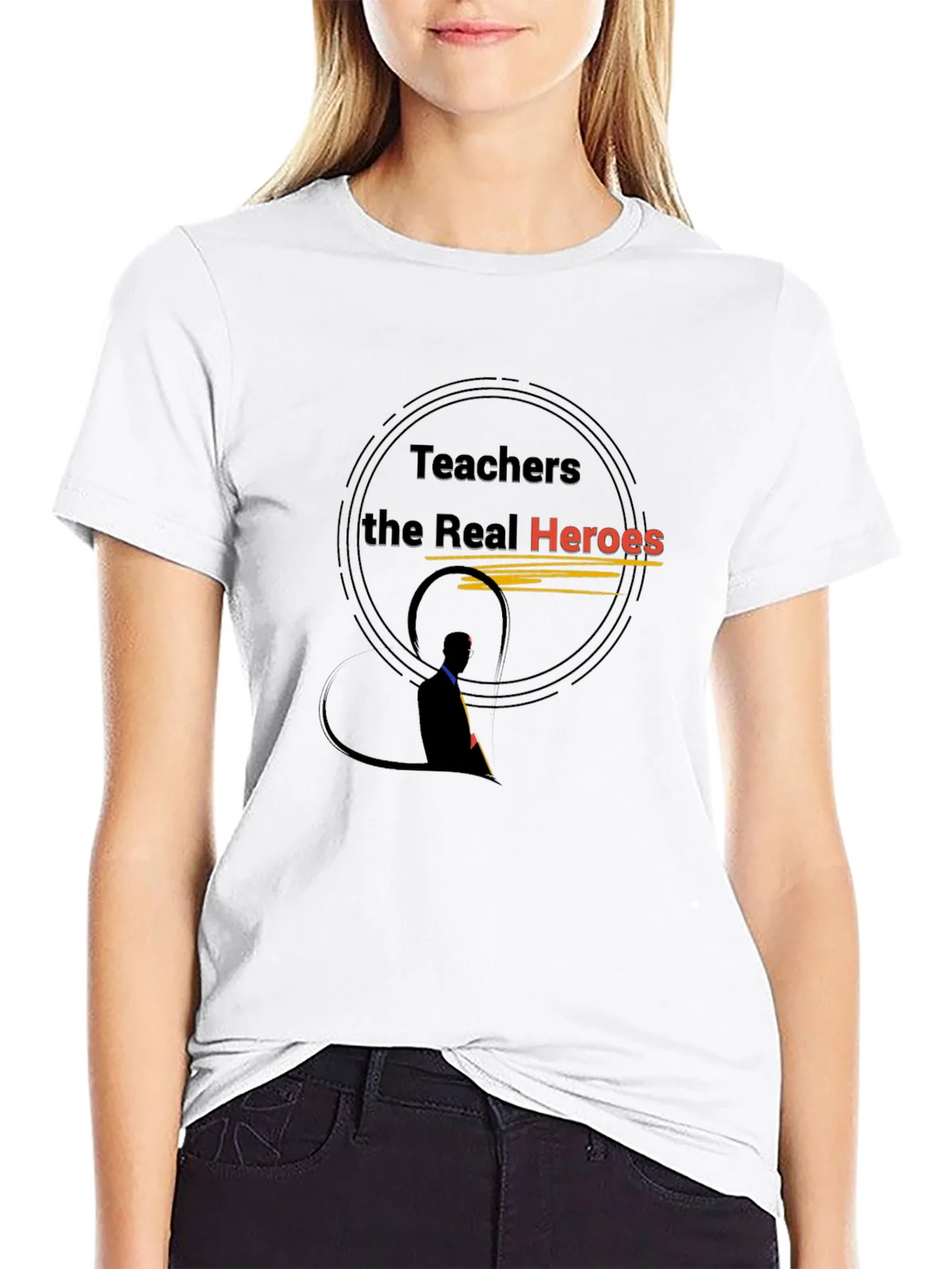 Teachers the Real Heroes Graphic Tee product image 8