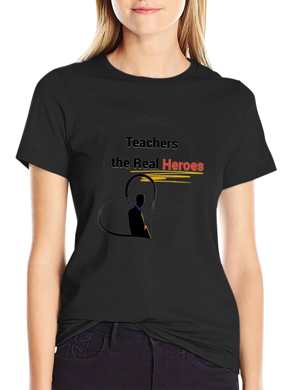 Teachers the Real Heroes Graphic Tee product image 2