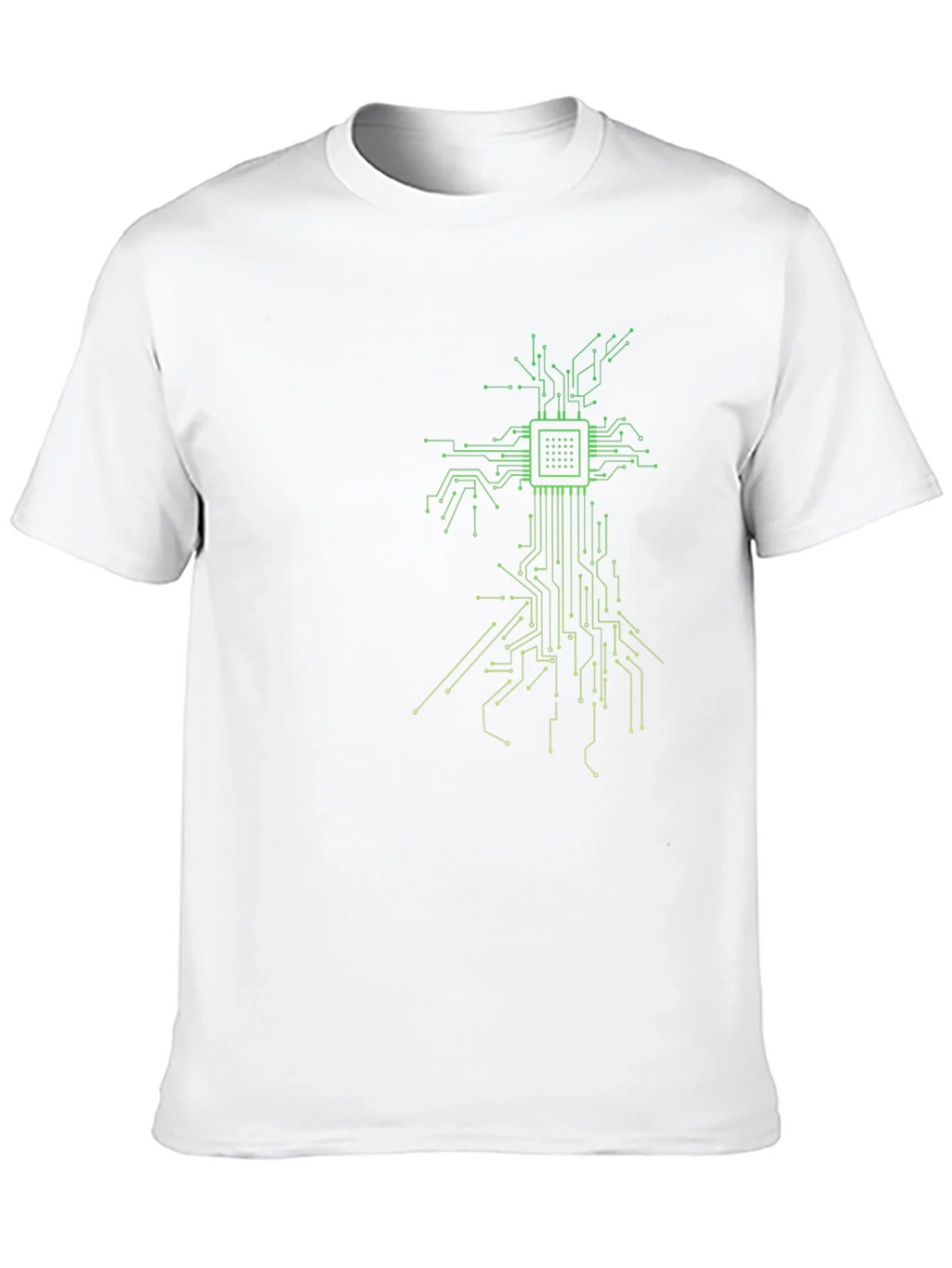 Tech Tree Black T-Shirt - Modern Circuit Board Design product image 9