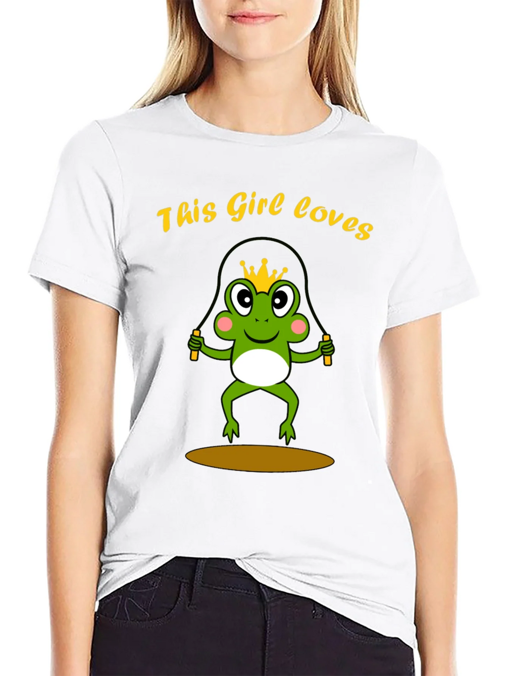 Girl Loves Frog Jumping Rope T-Shirt product image 8