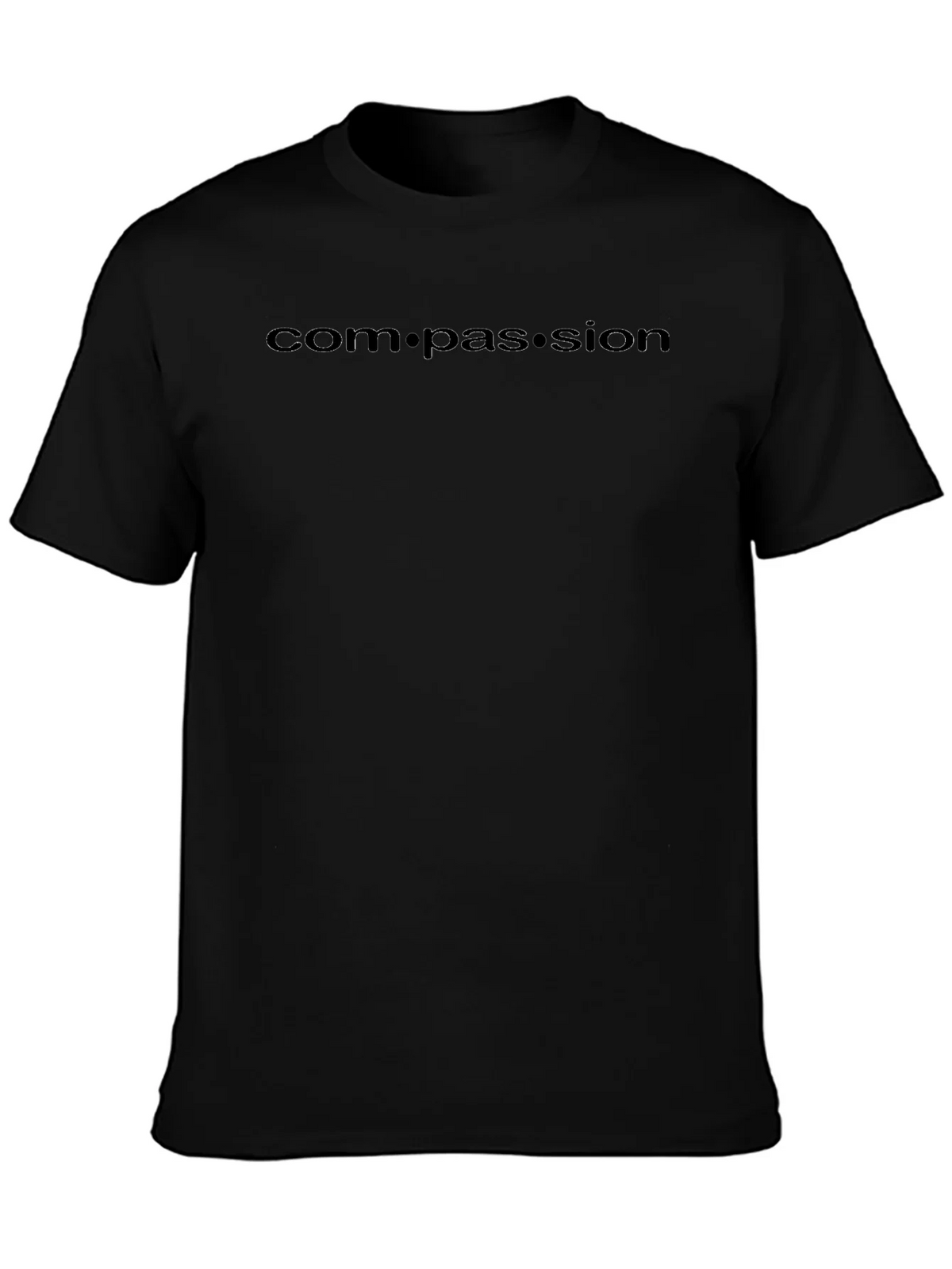 Compassion Black Crew Neck T-Shirt product image 3