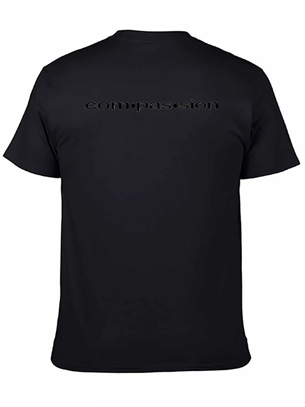 Compassion Black Crew Neck T-Shirt product image 4
