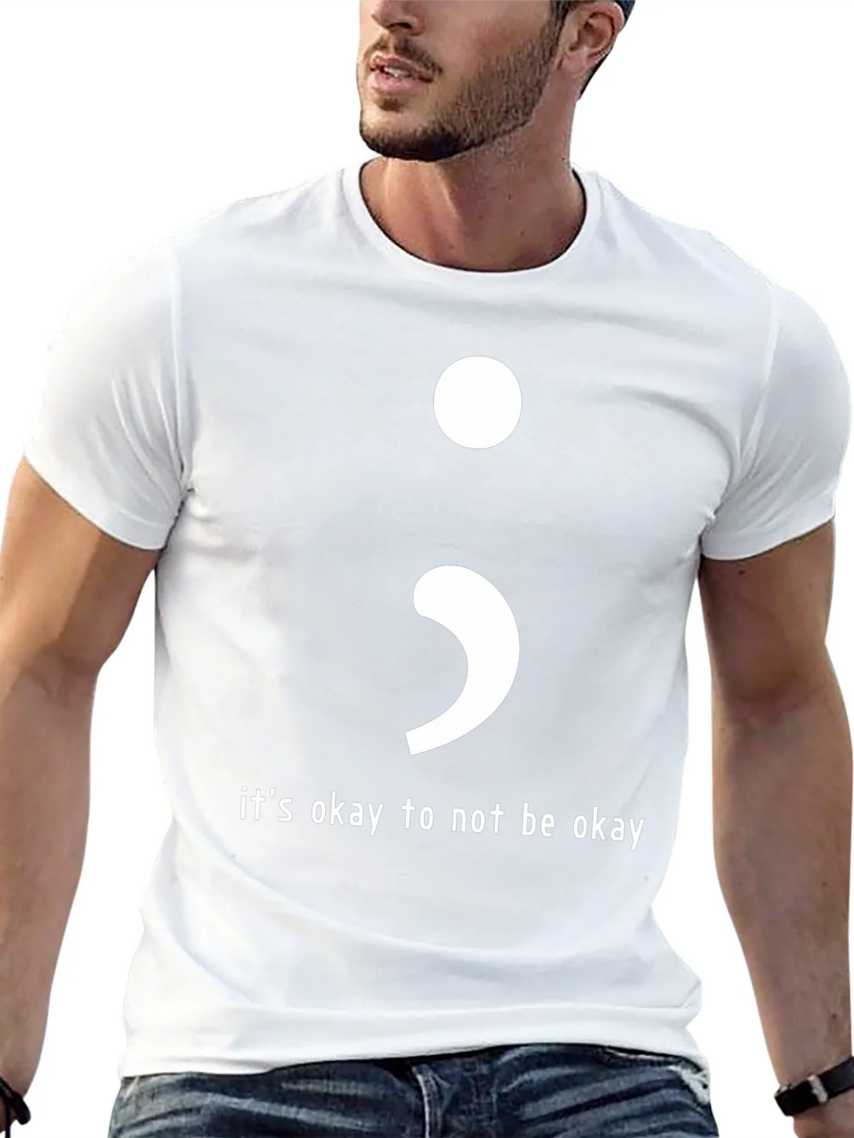 Its Okay To Not Be Semicolon T-Shirt product image 12