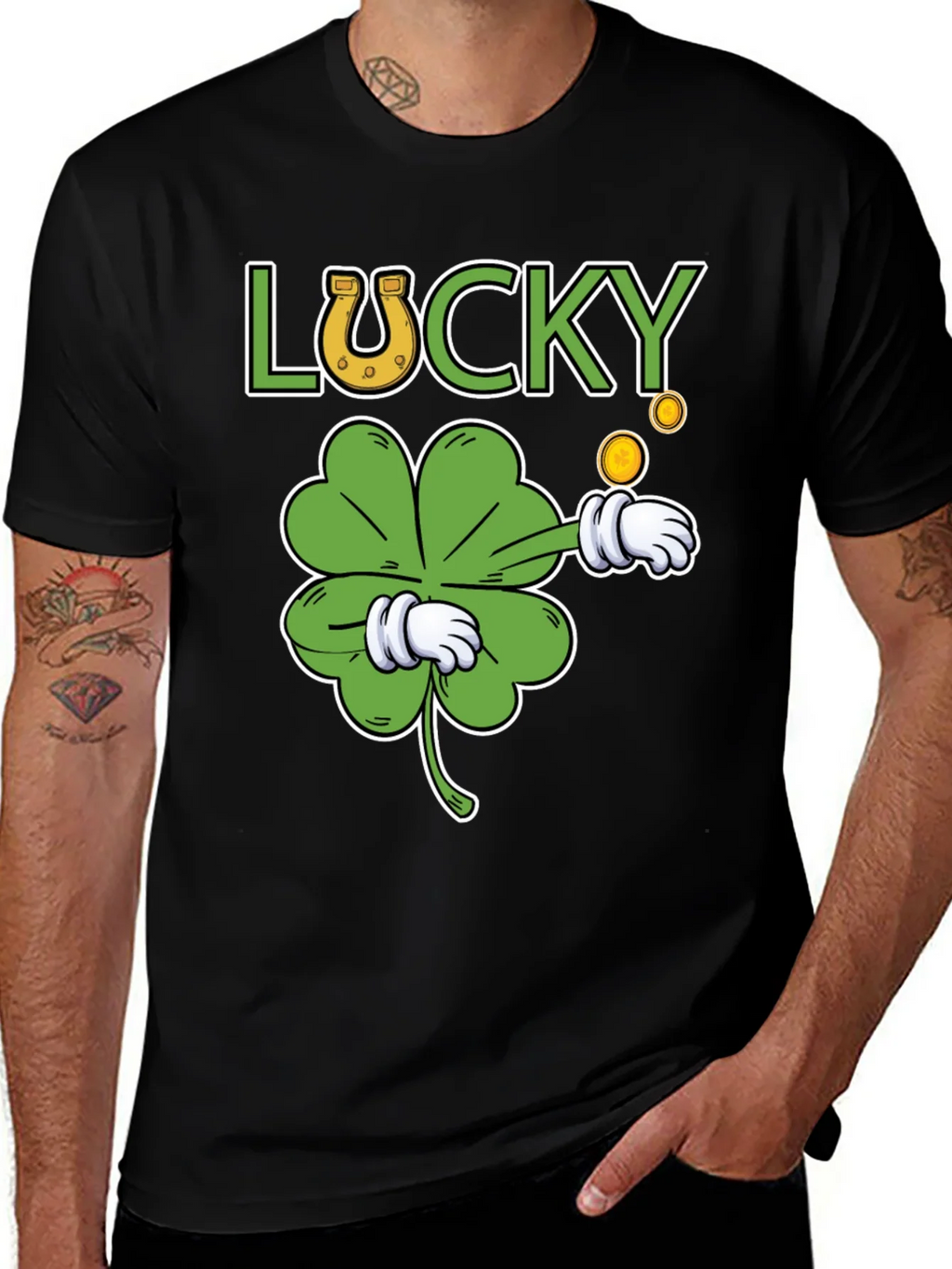 Lucky Clover Graphic T-Shirt - St. Patricks Day Tee product image 1