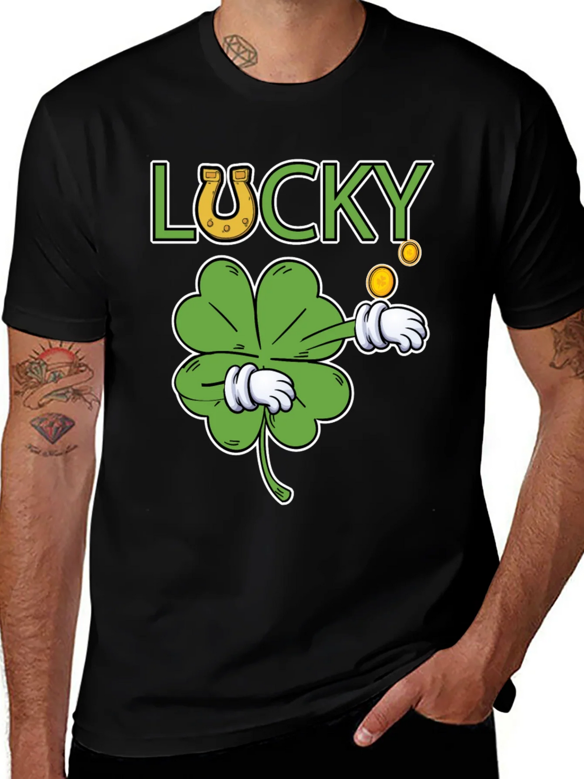 Lucky Clover Graphic T-Shirt - St. Patricks Day Tee product image 1