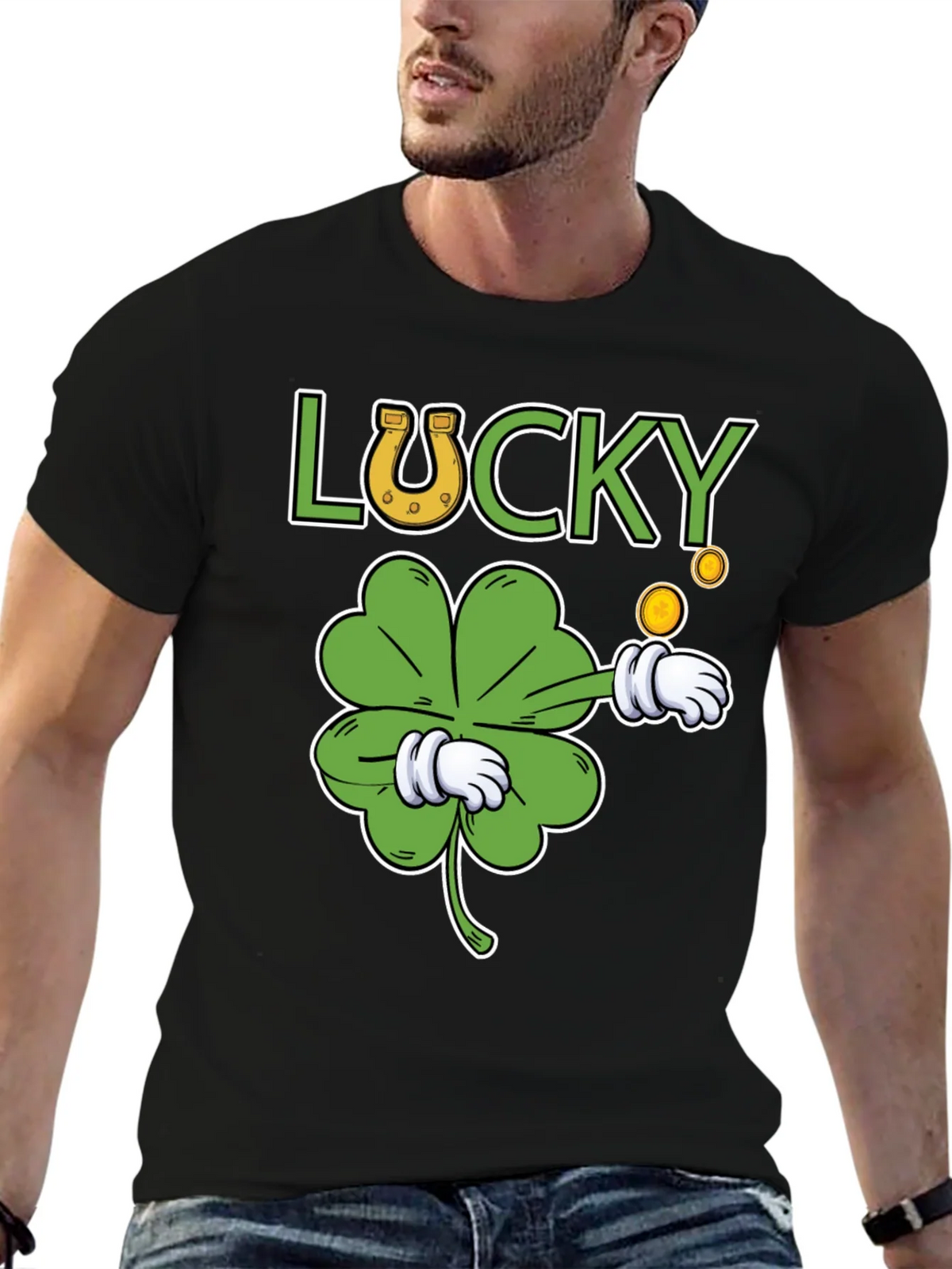 Lucky Clover Graphic T-Shirt - St. Patricks Day Tee product image 6